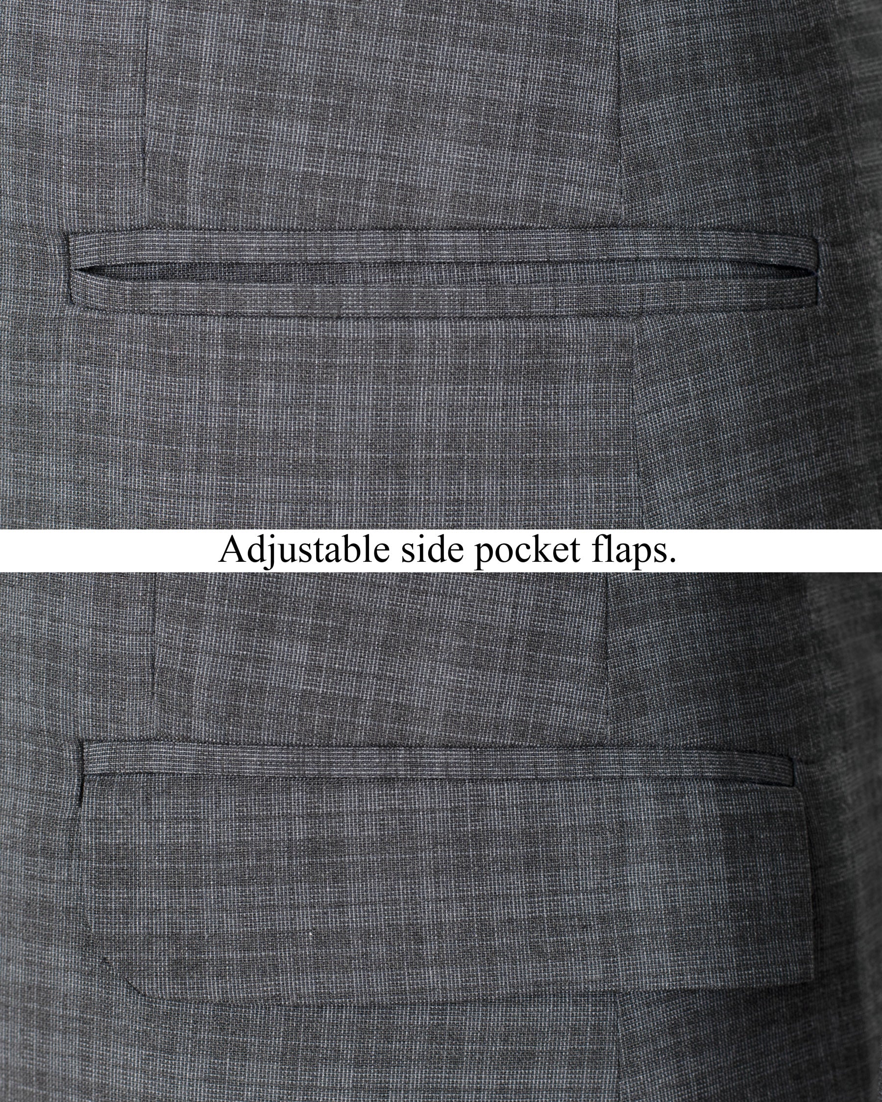 Mid Gray Wool Rich Mandarin/Bandhgala Blazer BL1331-BG-36, BL1331-BG-38, BL1331-BG-40, BL1331-BG-42, BL1331-BG-44, BL1331-BG-46, BL1331-BG-48, BL1331-BG-50, BL1331-BG-52, BL1331-BG-54, BL1331-BG-56, BL1331-BG-58, BL1331-BG-60