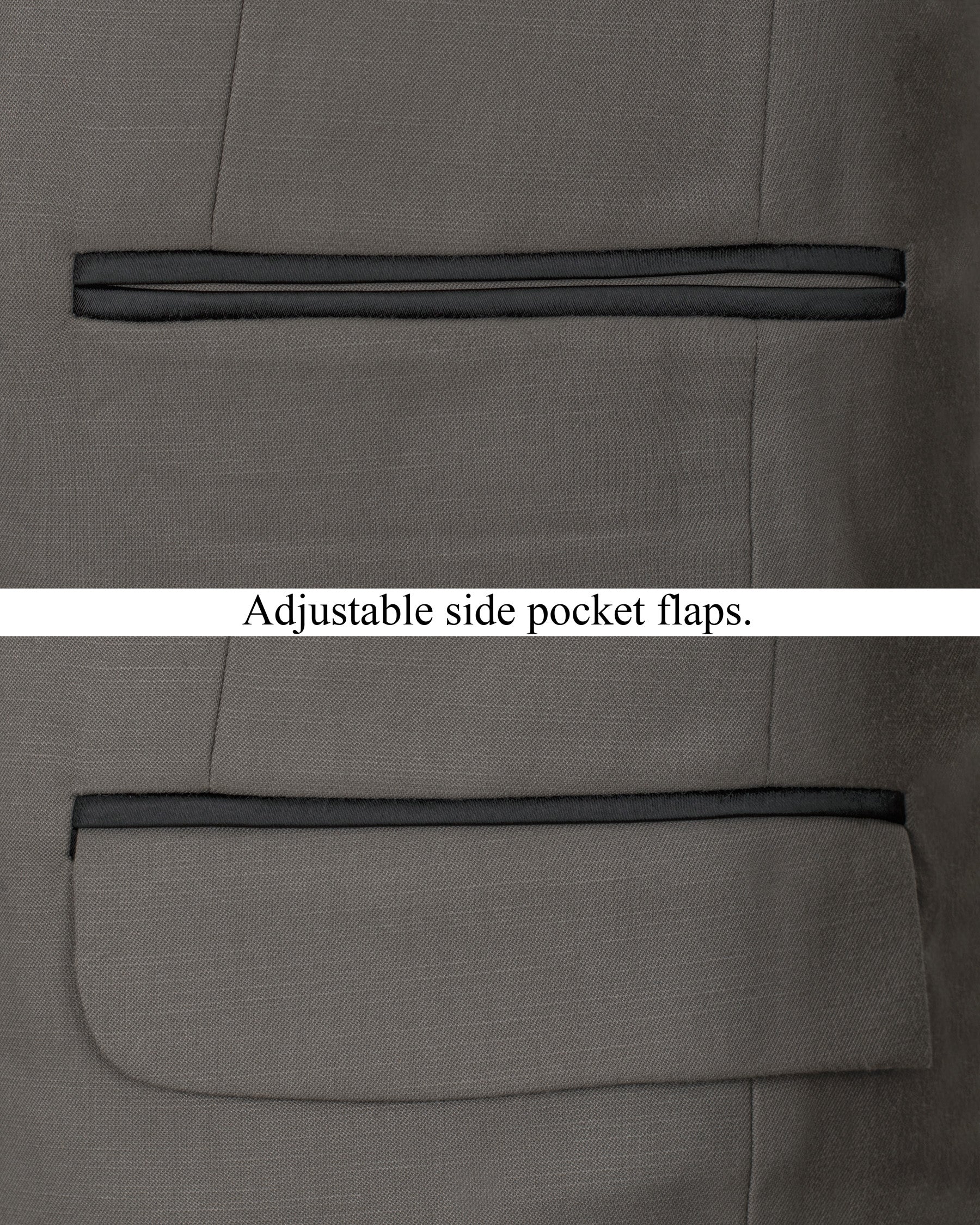 Flint Gray Wool Rich Tuxedo Blazer