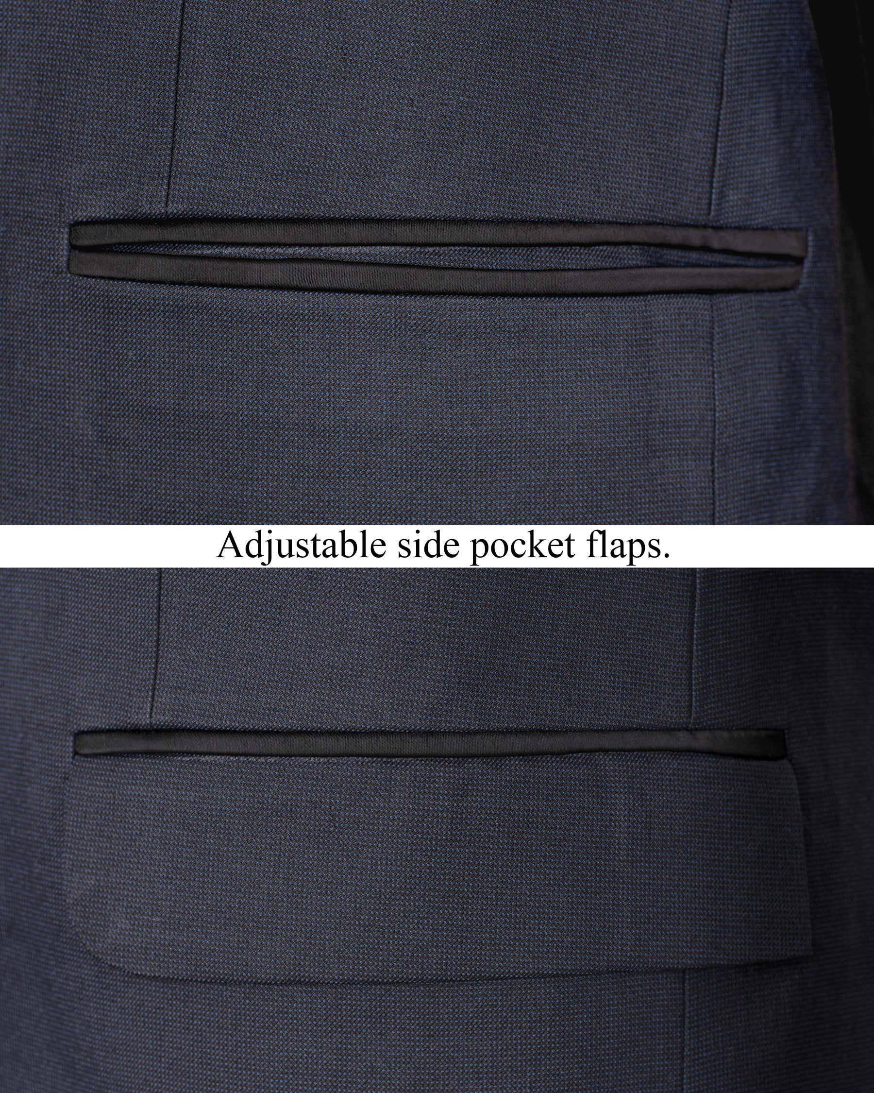 Tangaroa Blue Wool Rich Tuxedo Blazer BL1349-BKL-36, BL1349-BKL-38, BL1349-BKL-40, BL1349-BKL-42, BL1349-BKL-44, BL1349-BKL-46, BL1349-BKL-48, BL1349-BKL-50, BL1349-BKL-52, BL1349-BKL-54, BL1349-BKL-56, BL1349-BKL-58, BL1349-BKL-60