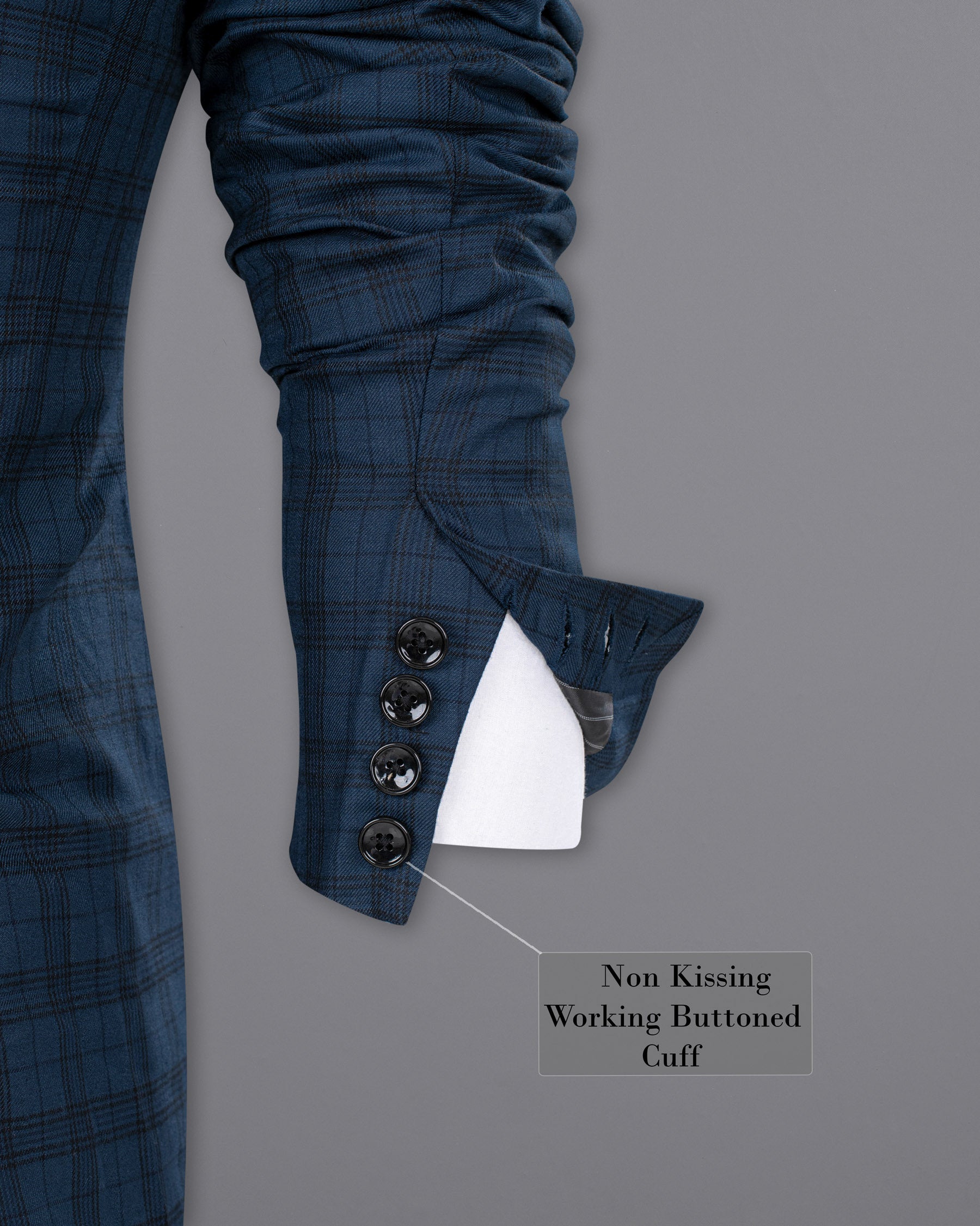 Nile Blue Plaid Wool Rich Tuxedo Blazer BL1366-BKL-36, BL1366-BKL-38, BL1366-BKL-40, BL1366-BKL-42, BL1366-BKL-44, BL1366-BKL-46, BL1366-BKL-48, BL1366-BKL-50, BL1366-BKL-52, BL1366-BKL-54, BL1366-BKL-56, BL1366-BKL-58, BL1366-BKL-60