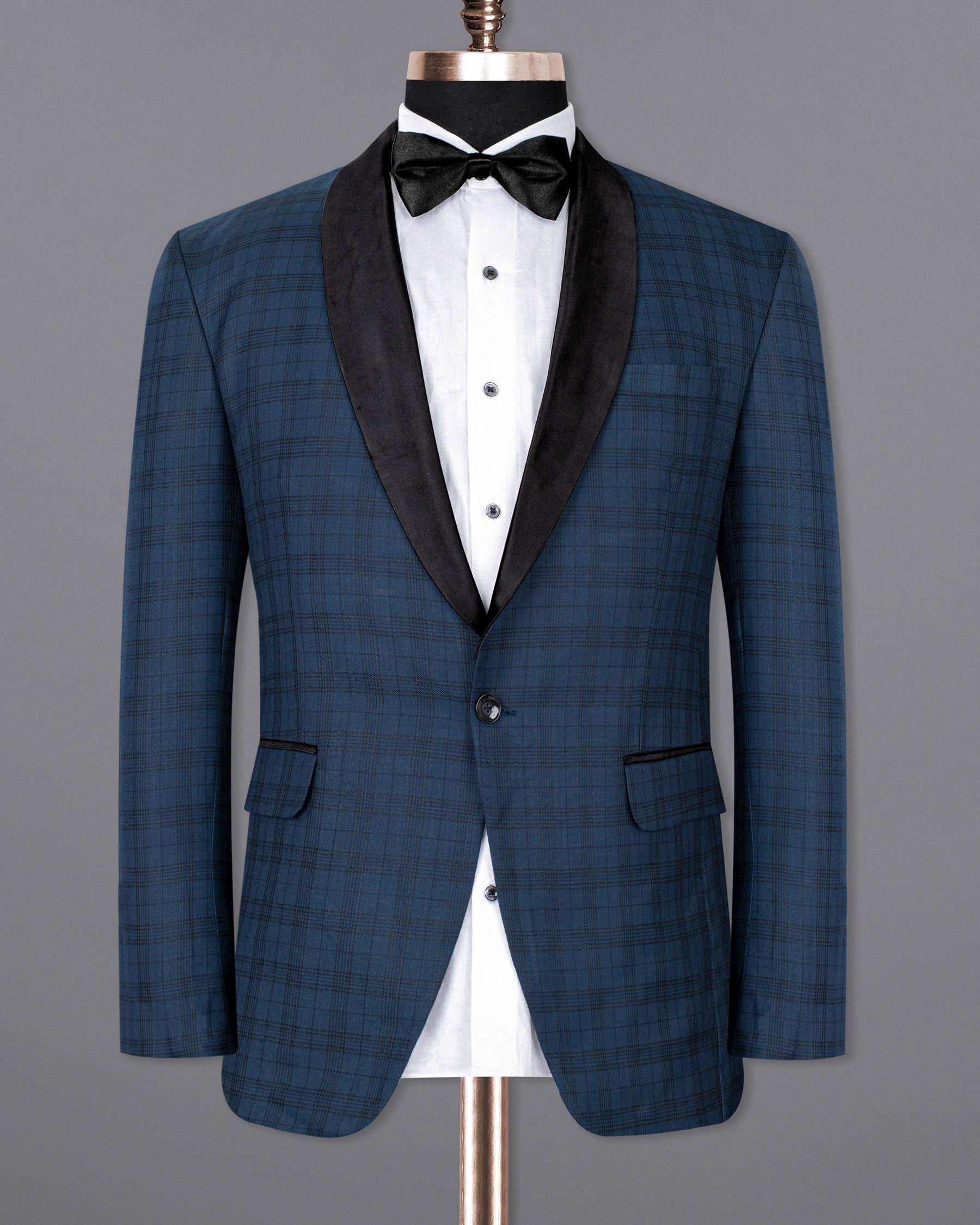 Nile Blue Plaid Wool Rich Tuxedo Blazer BL1366-BKL-36, BL1366-BKL-38, BL1366-BKL-40, BL1366-BKL-42, BL1366-BKL-44, BL1366-BKL-46, BL1366-BKL-48, BL1366-BKL-50, BL1366-BKL-52, BL1366-BKL-54, BL1366-BKL-56, BL1366-BKL-58, BL1366-BKL-60