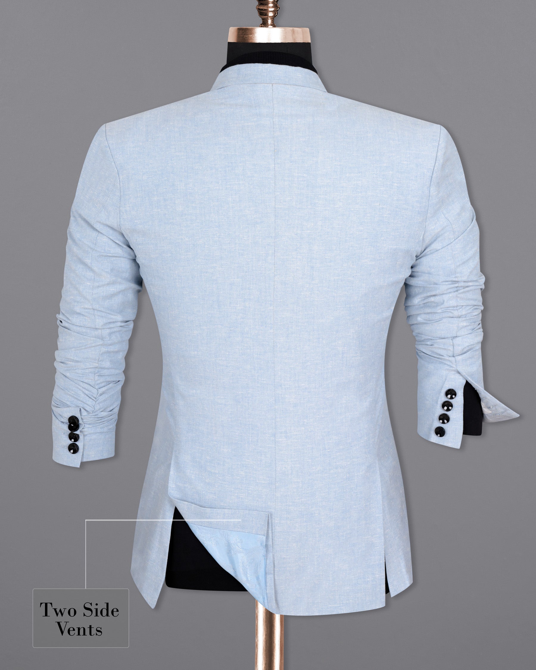 Sky Blue Luxurious Linen Blazer