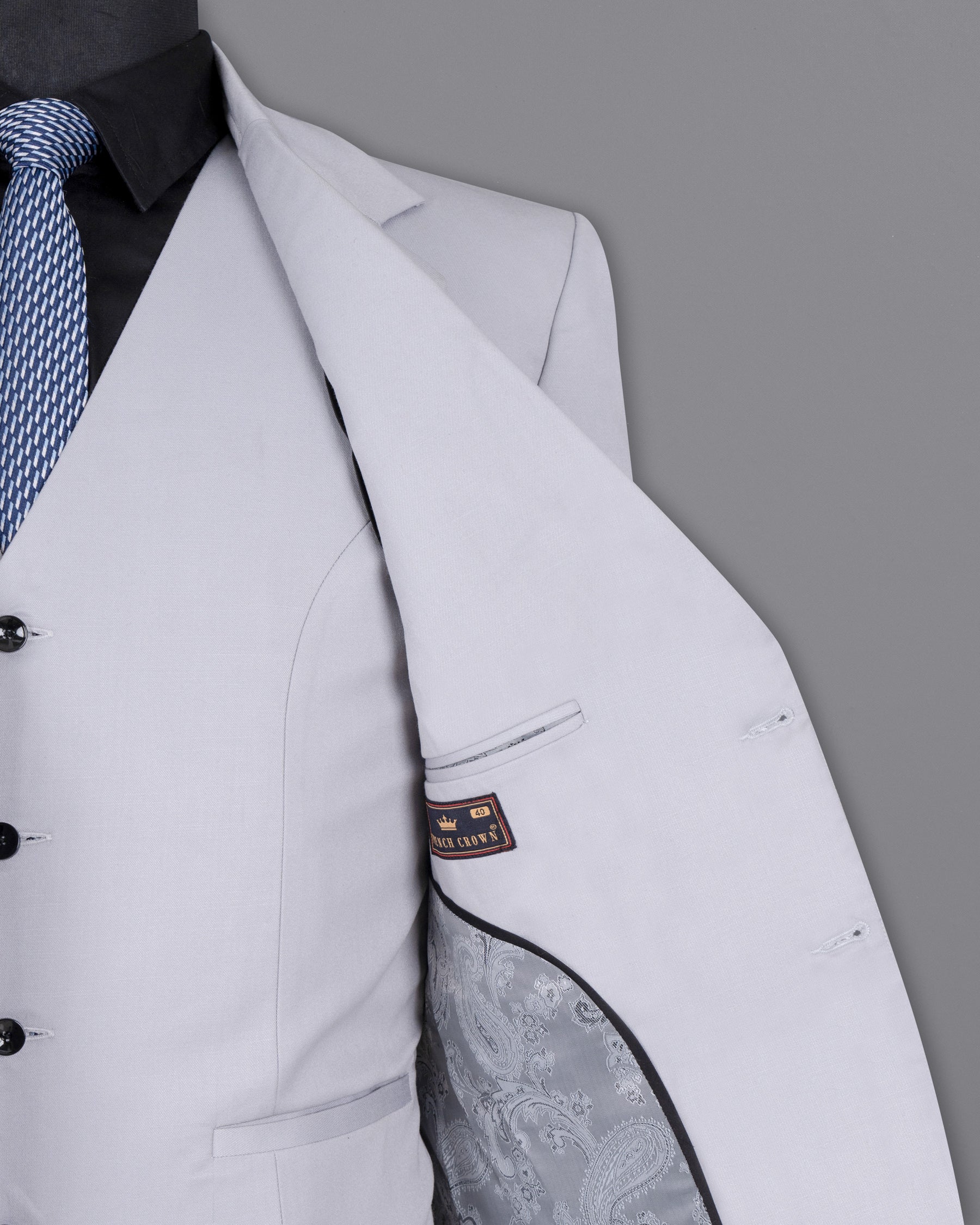 Ghost Gray Wool Rich Blazer BL1405-SB-36, BL1405-SB-38, BL1405-SB-40, BL1405-SB-42, BL1405-SB-44, BL1405-SB-46, BL1405-SB-48, BL1405-SB-50, BL1405-SB-52, BL1405-SB-54, BL1405-SB-56, BL1405-SB-58, BL1405-SB-60