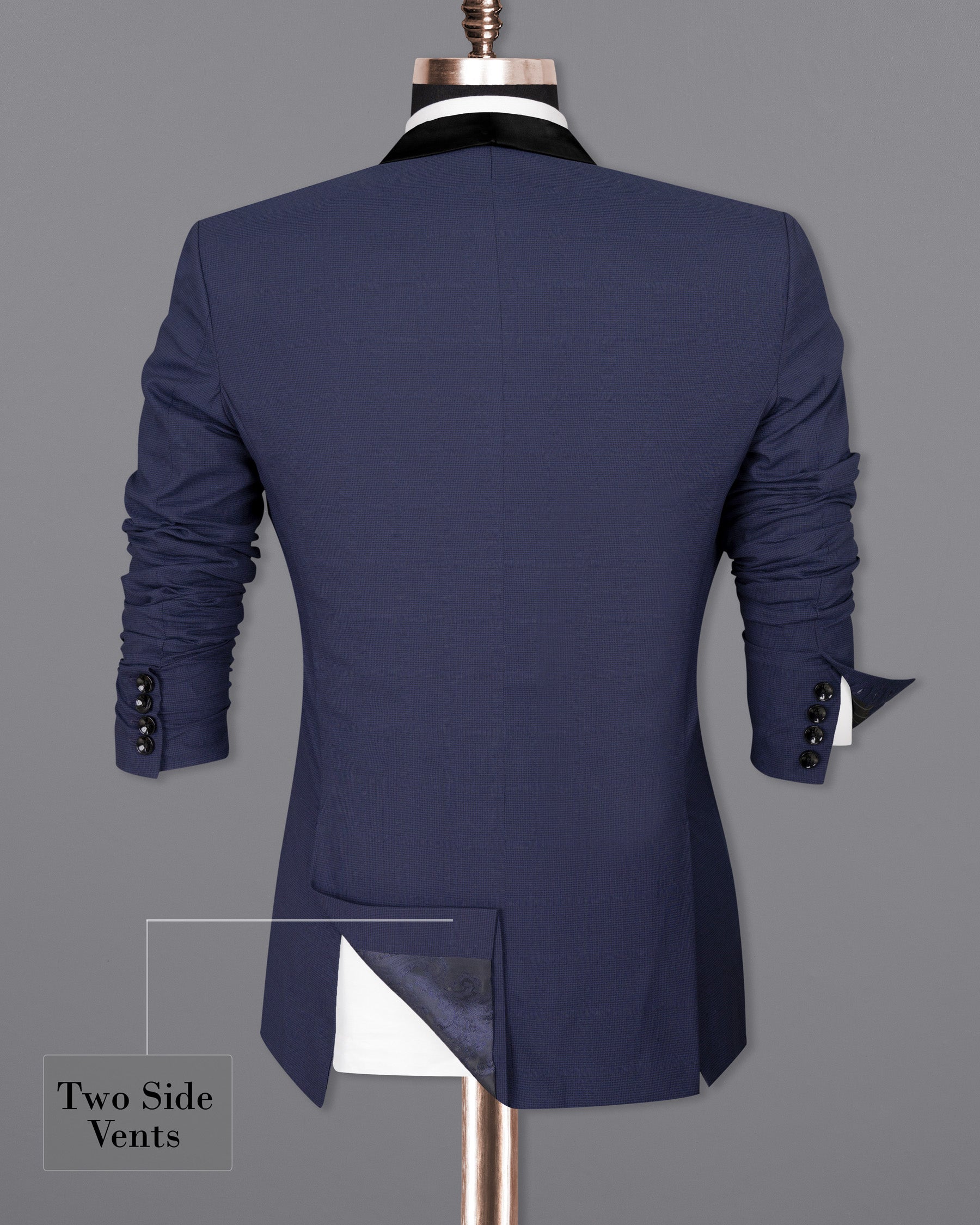 Valhalla Blue subtle plaid Wool Rich Tuxedo Blazer BL1446-BKL-36,BL1446-BKL-38,BL1446-BKL-40,BL1446-BKL-42,BL1446-BKL-44,BL1446-BKL-46,BL1446-BKL-48,BL1446-BKL-50,BL1446-BKL-52,BL1446-BKL-54,BL1446-BKL-56,BL1446-BKL-58,BL1446-BKL-60