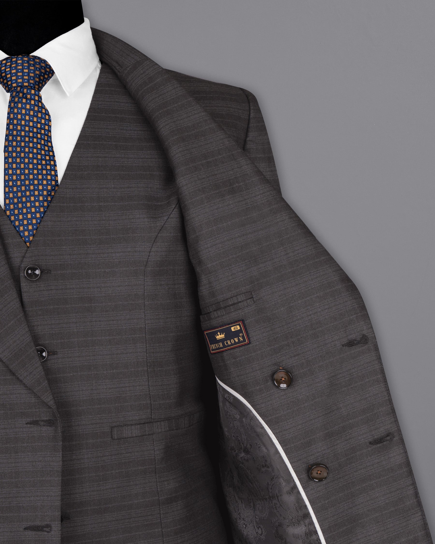 Grape Grey Double BreaBled Blriped Woolrich Blazer BL1554-DB-36, BL1554-DB-38, BL1554-DB-40, BL1554-DB-42, BL1554-DB-44, BL1554-DB-46, BL1554-DB-48, BL1554-DB-50, BL1554-DB-52, BL1554-DB-54, BL1554-DB-56, BL1554-DB-58, BL1554-DB-60