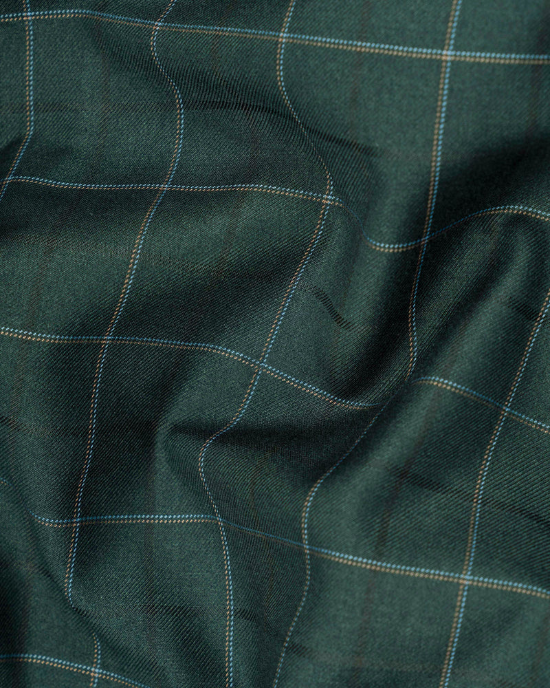 Lunar Green Super fine windowpane Double Breasted Woolrich Blazer