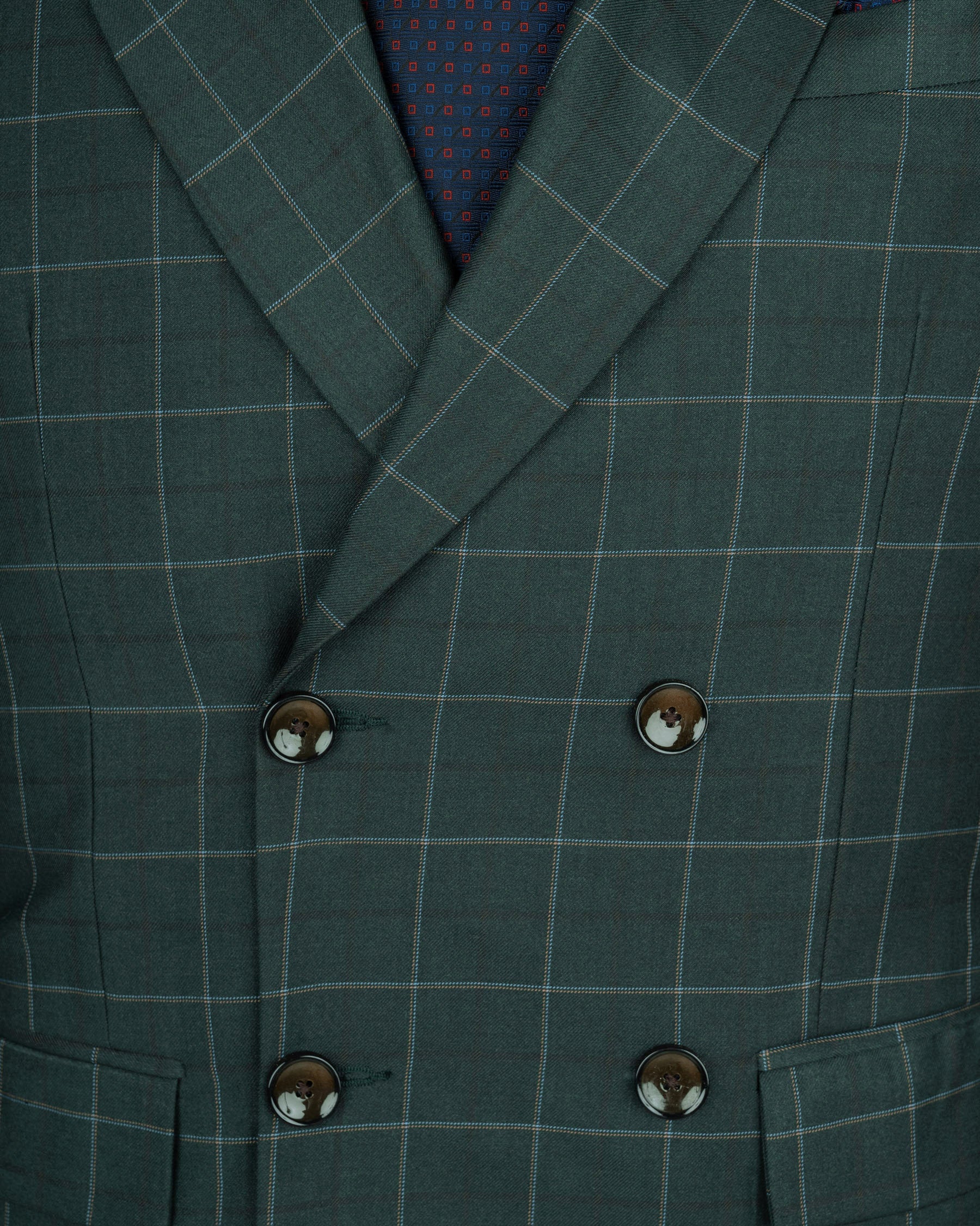 Lunar Green Super fine windowpane Double Breasted Woolrich Blazer BL1624-DB-4B-36, BL1624-DB-4B-38, BL1624-DB-4B-40, BL1624-DB-4B-42, BL1624-DB-4B-44, BL1624-DB-4B-46, BL1624-DB-4B-48, BL1624-DB-4B-50, BL1624-DB-4B-52, BL1624-DB-4B-54, BL1624-DB-4B-56, BL1624-DB-4B-58, BL1624-DB-4B-60