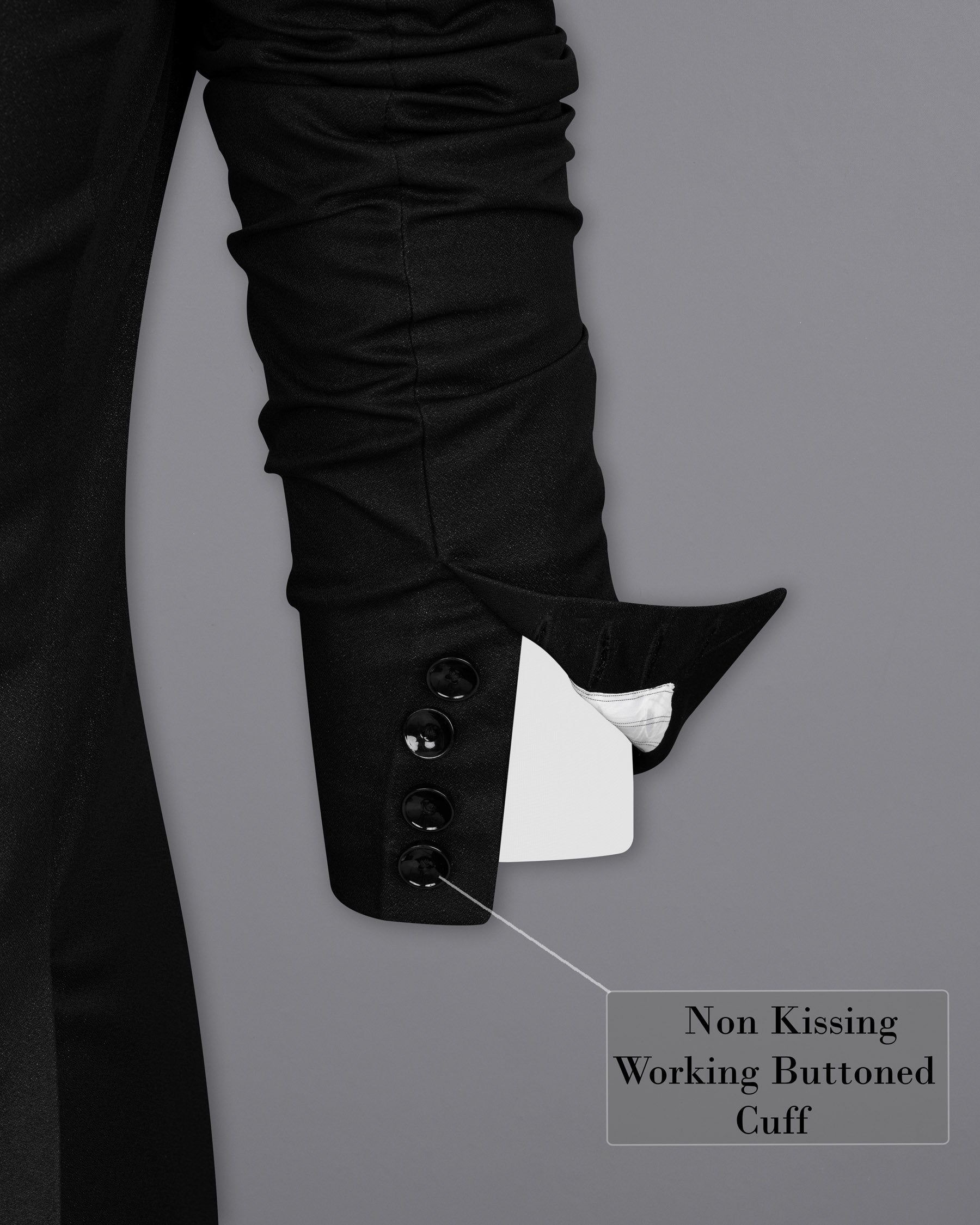 Jade Black Designer Tuxedo Blazer BL1683-BKL-36, BL1683-BKL-38, BL1683-BKL-40, BL1683-BKL-42, BL1683-BKL-44, BL1683-BKL-46, BL1683-BKL-48, BL1683-BKL-50, BL1683-BKL-52, BL1683-BKL-54, BL1683-BKL-56, BL1683-BKL-58, BL1683-BKL-60