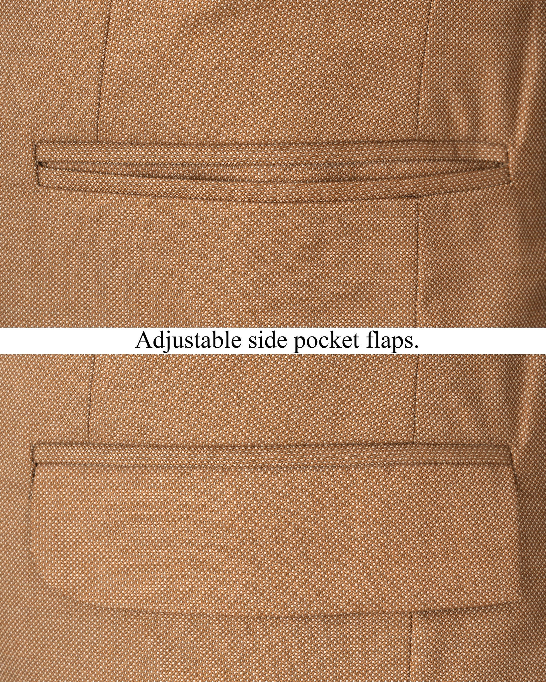 Brownish Dobby Textured Blazer