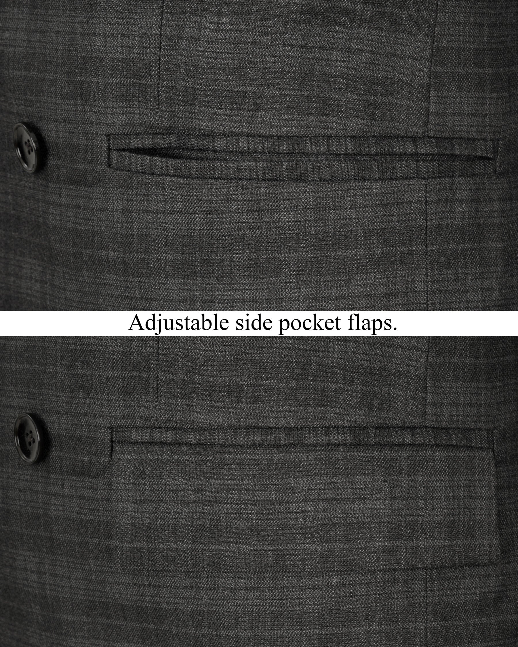 Iridium Grey Subtle Plaid Double Breasted Blazer BL1782-DB-36, BL1782-DB-38, BL1782-DB-40, BL1782-DB-42, BL1782-DB-44, BL1782-DB-46, BL1782-DB-48, BL1782-DB-50, BL1782-DB-52, BL1782-DB-54, BL1782-DB-56, BL1782-DB-58, BL1782-DB-60