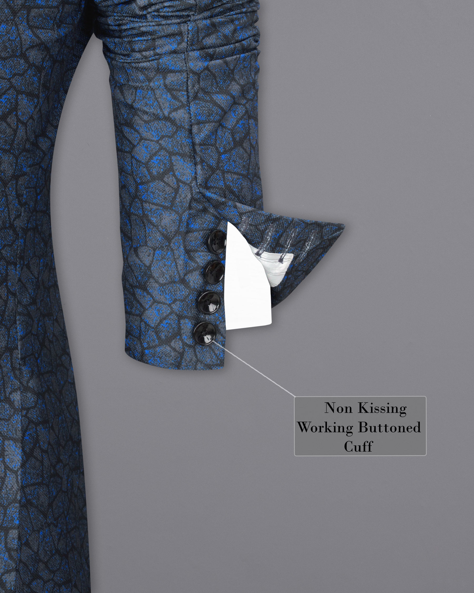 Arsenic with Mirage Black Designer Blazer BL1820-SB-36, BL1820-SB-38, BL1820-SB-40, BL1820-SB-42, BL1820-SB-44, BL1820-SB-46, BL1820-SB-48, BL1820-SB-50, BL1820-SB-52, BL1820-SB-54, BL1820-SB-56, BL1820-SB-58, BL1820-SB-60