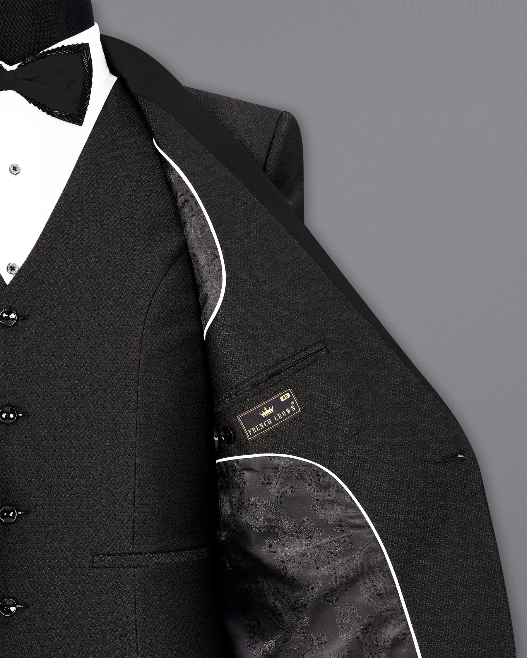 Thunder Black Tuxedo Blazer BL1894-BKL-36,BL1894-BKL-38,BL1894-BKL-40,BL1894-BKL-42,BL1894-BKL-44,BL1894-BKL-46,BL1894-BKL-48,BL1894-BKL-50,BL1894-BKL-52,BL1894-BKL-54,BL1894-BKL-56,BL1894-BKL-58,BL1894-BKL-60