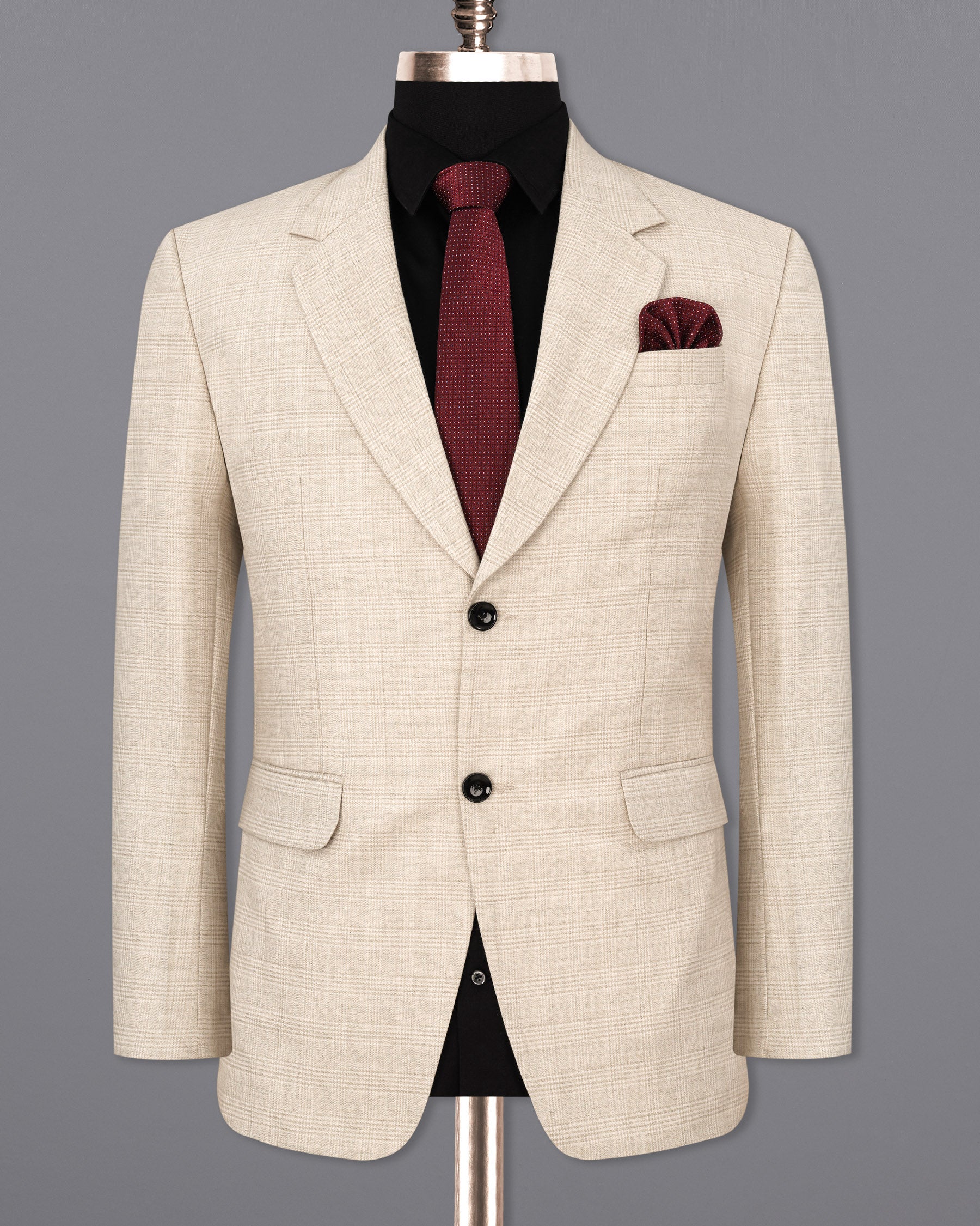 Merino Brown Plaid Blazer BL1899-SB-36,BL1899-SB-38,BL1899-SB-40,BL1899-SB-42,BL1899-SB-44,BL1899-SB-46,BL1899-SB-48,BL1899-SB-50,BL1899-SB-52,BL1899-SB-54,BL1899-SB-56,BL1899-SB-58,BL1899-SB-60