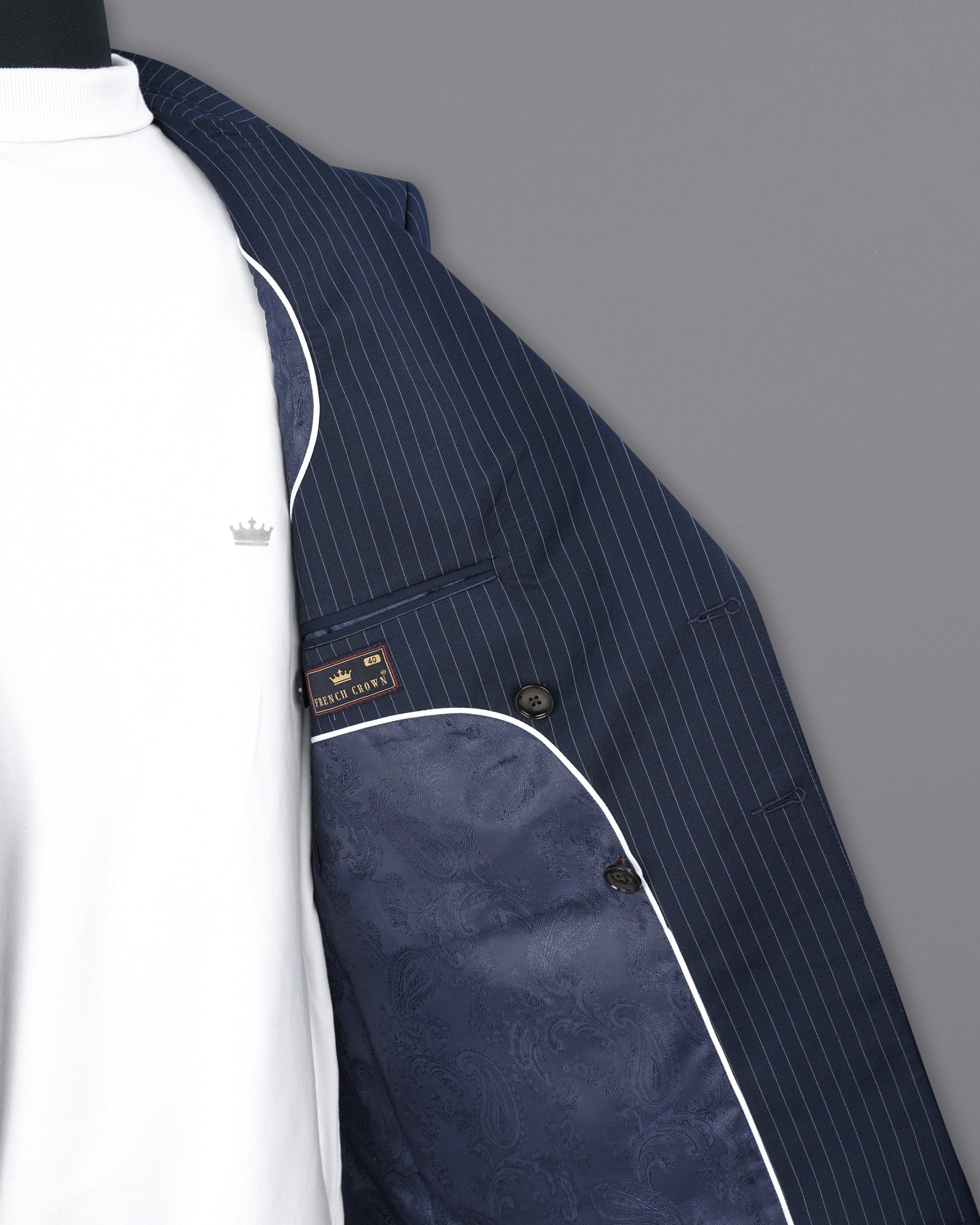 Midnight Mirage Navy Blue Striped Double-Breasted Blazer BL1944-DB-PP-36,BL1944-DB-PP-38,BL1944-DB-PP-40,BL1944-DB-PP-42,BL1944-DB-PP-44,BL1944-DB-PP-46,BL1944-DB-PP-48,BL1944-DB-PP-50,BL1944-DB-PP-52,BL1944-DB-PP-54,BL1944-DB-PP-56,BL1944-DB-PP-58,BL1944-DB-PP-60