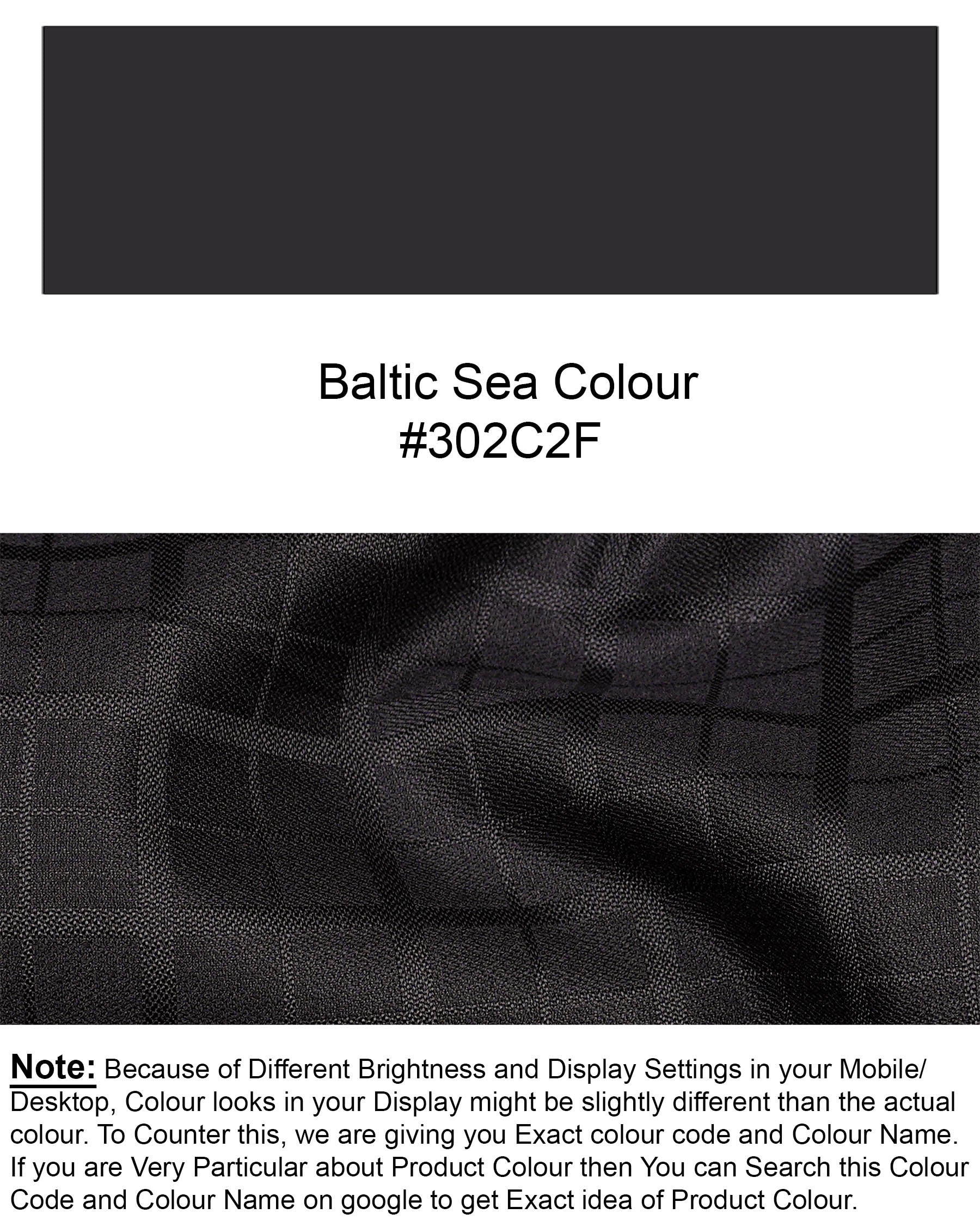 Baltic Sea Black Subtle Plaid Cross Buttoned Bandhgala Blazer BL1953-CBG-36, BL1953-CBG-38, BL1953-CBG-40, BL1953-CBG-42, BL1953-CBG-44, BL1953-CBG-46, BL1953-CBG-48, BL1953-CBG-50, BL1953-CBG-52, BL1953-CBG-54, BL1953-CBG-56, BL1953-CBG-58, BL1953-CBG-60