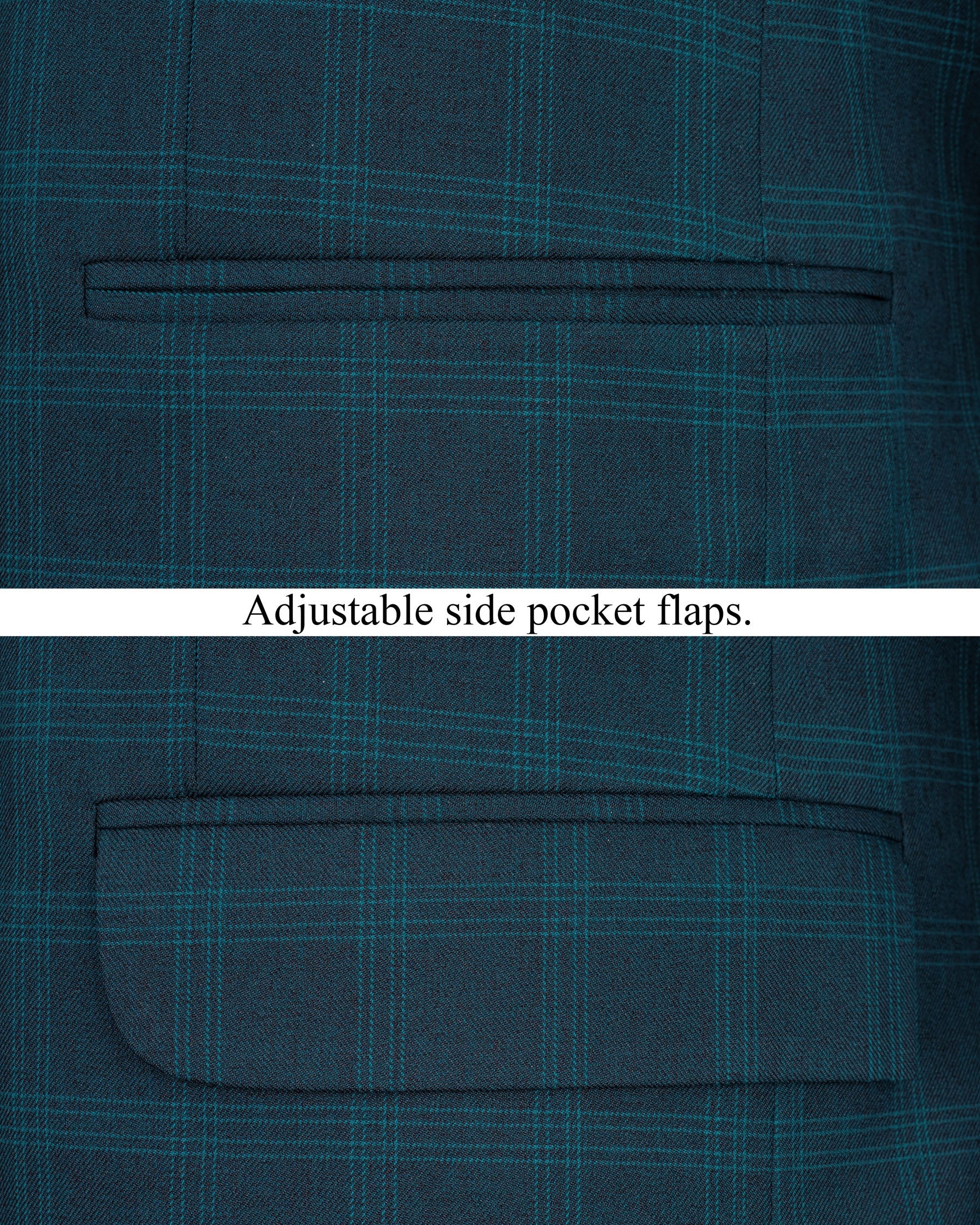 Cloud Burst Sea Green Windowpane Cross Buttoned Bandhgala Blazer BL2022-CBG-36, BL2022-CBG-38, BL2022-CBG-40, BL2022-CBG-42, BL2022-CBG-44, BL2022-CBG-46, BL2022-CBG-48, BL2022-CBG-50, BL2022-CBG-52, BL2022-CBG-54, BL2022-CBG-56, BL2022-CBG-58, BL2022-CBG-60