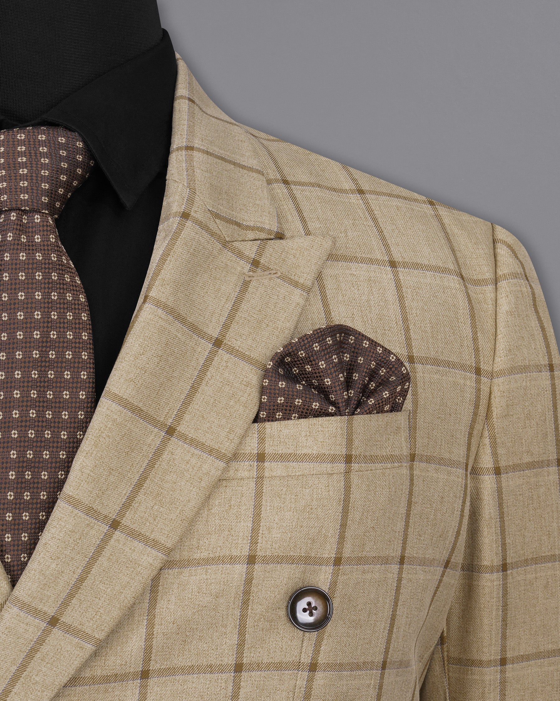 Rodeo Dust Brown Windowpane Double Breasted Blazer BL2032-DB-36, BL2032-DB-38, BL2032-DB-40, BL2032-DB-42, BL2032-DB-44, BL2032-DB-46, BL2032-DB-48, BL2032-DB-50, BL2032-DB-52, BL2032-DB-54, BL2032-DB-56, BL2032-DB-58, BL2032-DB-60