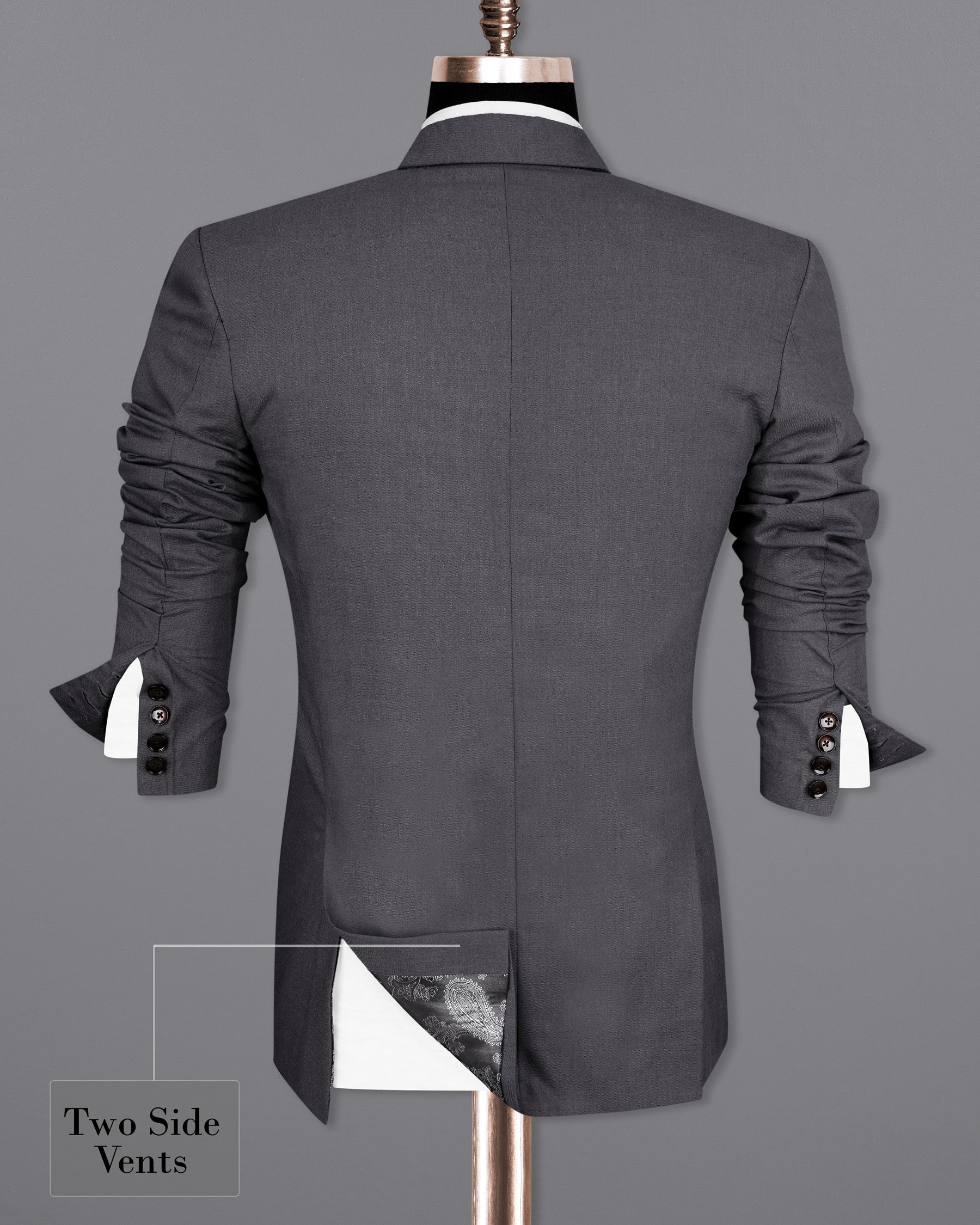 Wenge Gray Double Breasted Blazer BL2091-DB-36, BL2091-DB-38, BL2091-DB-40, BL2091-DB-42, BL2091-DB-44, BL2091-DB-46, BL2091-DB-48, BL2091-DB-50, BL2091-DB-52, BL2091-DB-54, BL2091-DB-56, BL2091-DB-58, BL2091-DB-60