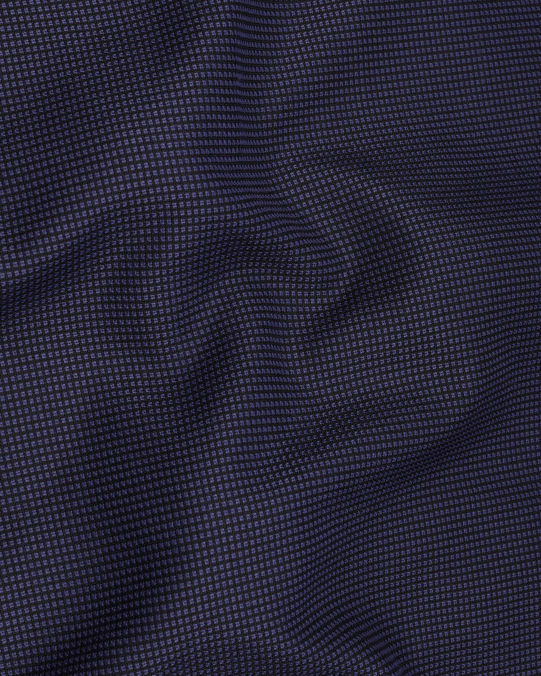 Ebony Clay Blue Cross Placket Bandhgala Blazer