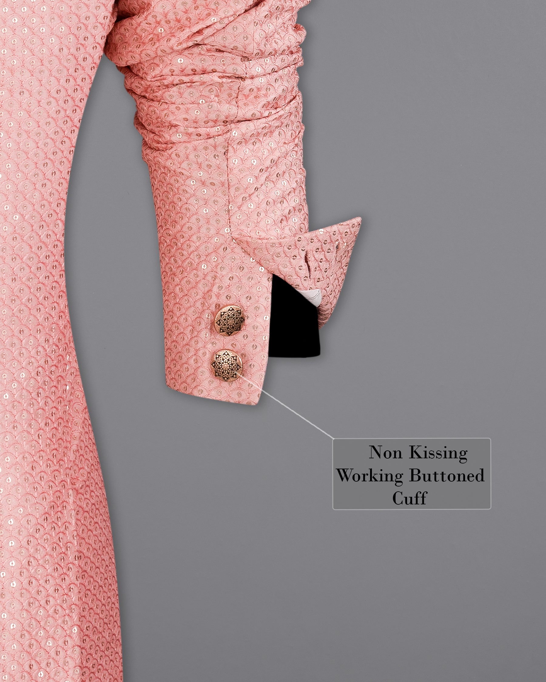 Pastel Pink Cotton Thread Heavy Embroidered Bandhgala Designer Blazer BL2203-BG-36, BL2203-BG-38, BL2203-BG-40, BL2203-BG-42, BL2203-BG-44, BL2203-BG-46, BL2203-BG-48, BL2203-BG-50, BL2203-BG-52, BL2203-BG-54, BL2203-BG-56, BL2203-BG-58, BL2203-BG-60