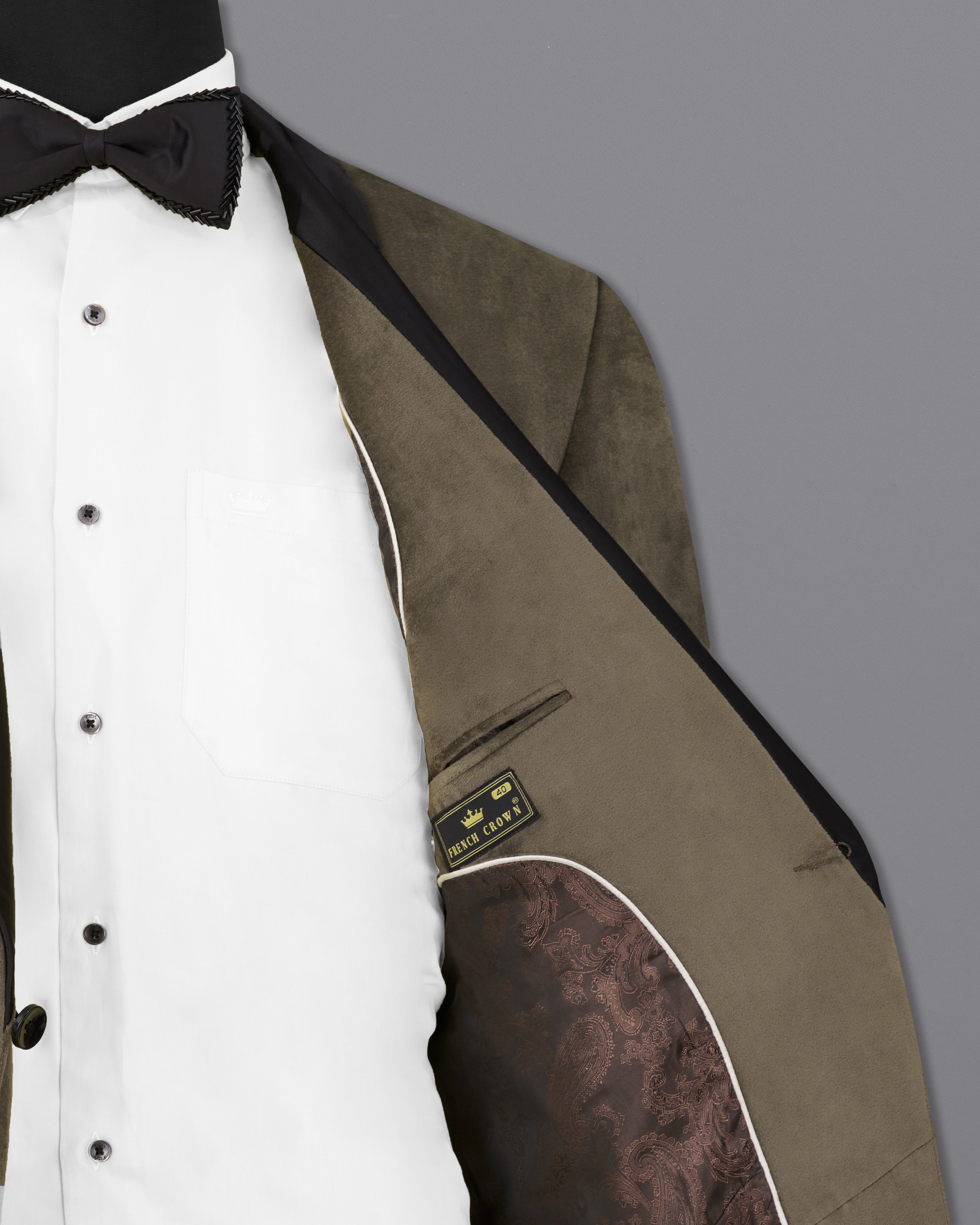 Wenge Brown Velvet Tuxedo Designer Blazer BL2230-BKL-36, BL2230-BKL-38, BL2230-BKL-40, BL2230-BKL-42, BL2230-BKL-44, BL2230-BKL-46, BL2230-BKL-48, BL2230-BKL-50, BL2230-BKL-52, BL2230-BKL-54, BL2230-BKL-56, BL2230-BKL-58, BL2230-BKL-60