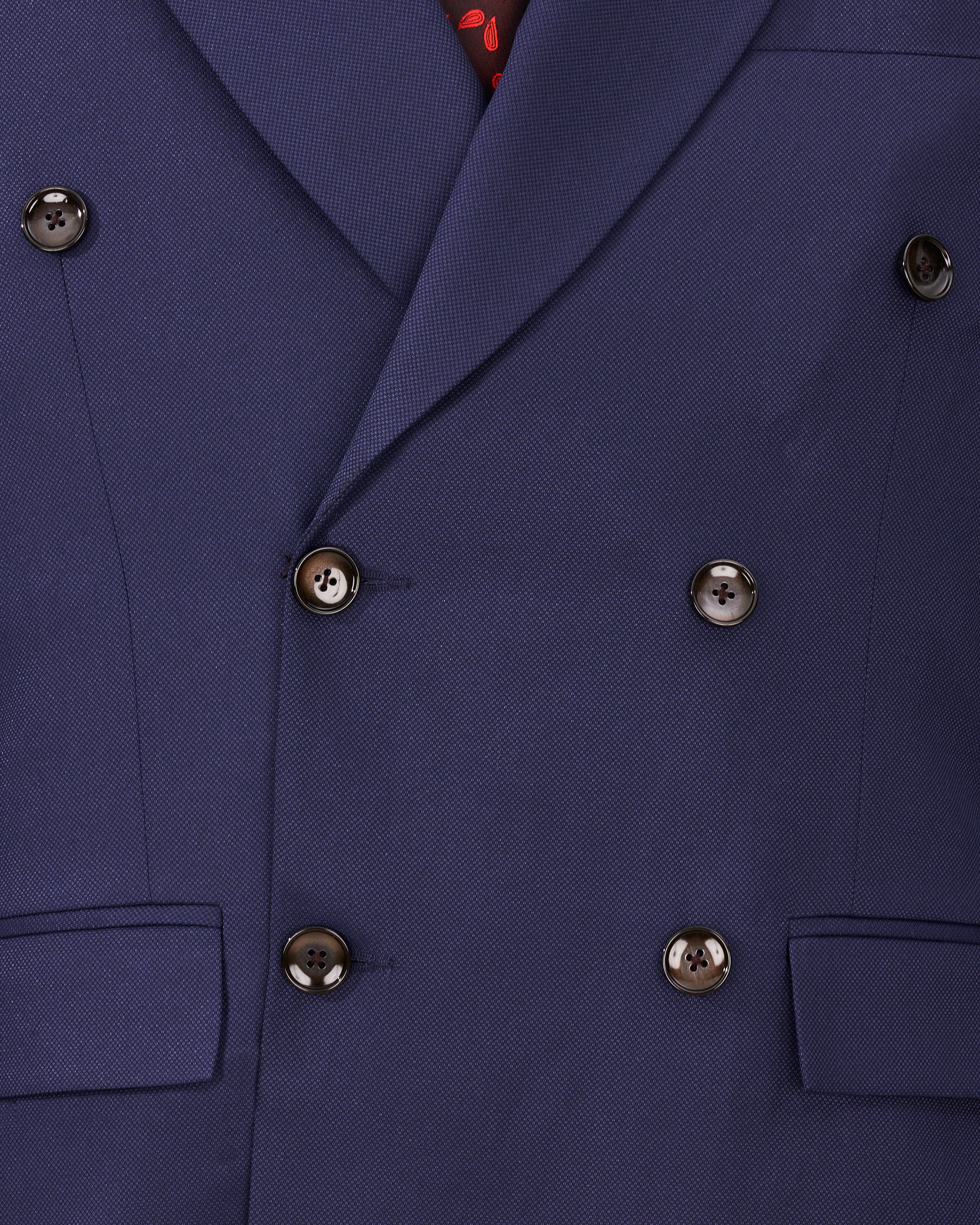 Ebony Clay Blue Double Breasted Blazer