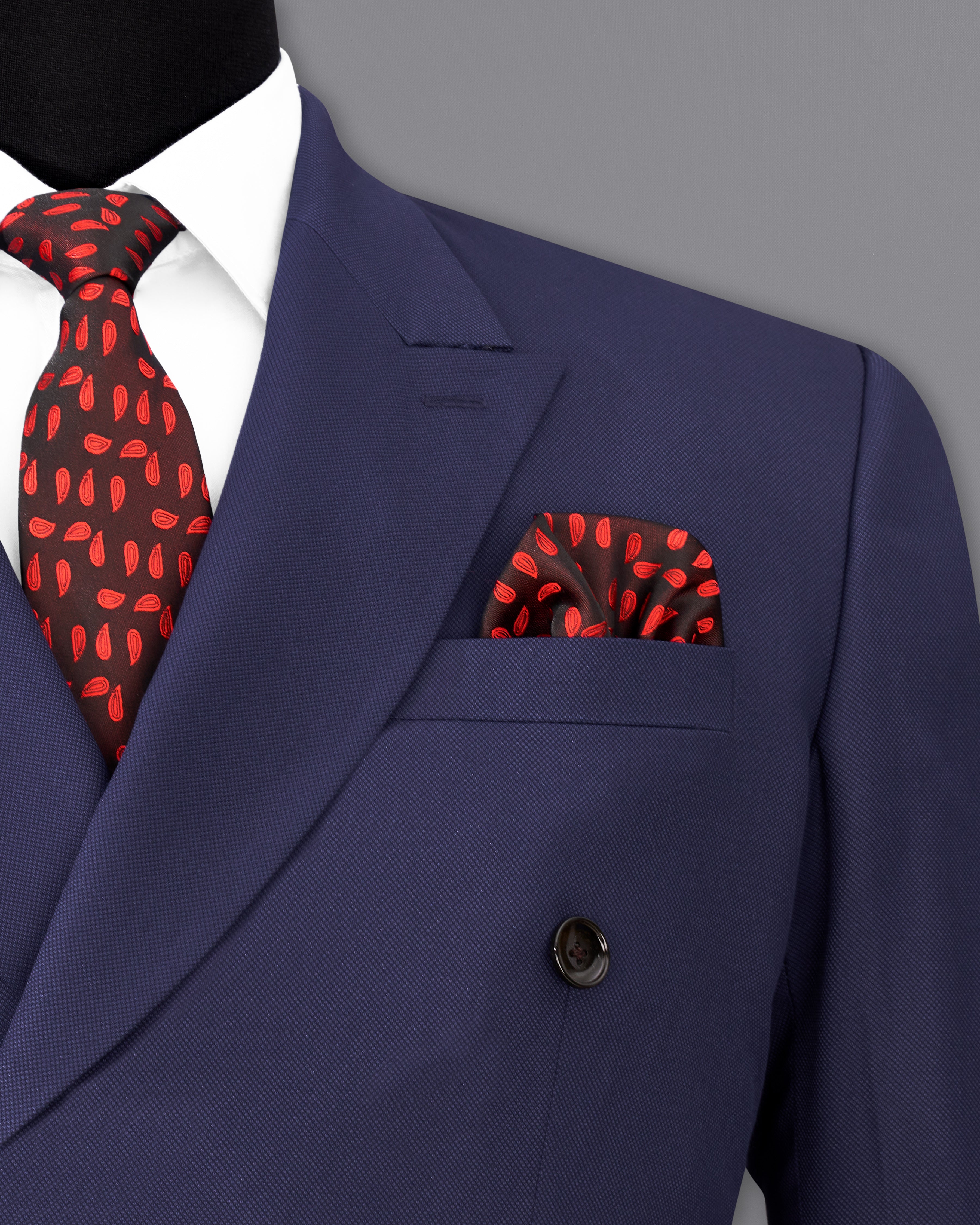 Ebony Clay Blue Double Breasted Blazer