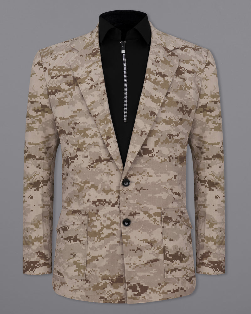 Martini with Dark Taupe Brown Camouflage Premium Cotton Designer Blazer BL2324-SB-D110-36, BL2324-SB-D110-38, BL2324-SB-D110-40, BL2324-SB-D110-42, BL2324-SB-D110-44, BL2324-SB-D110-46, BL2324-SB-D110-48, BL2324-SB-D110-50, BL2324-SB-D110-52, BL2324-SB-D110-54, BL2324-SB-D110-56, BL2324-SB-D110-58, BL2324-SB-D110-60