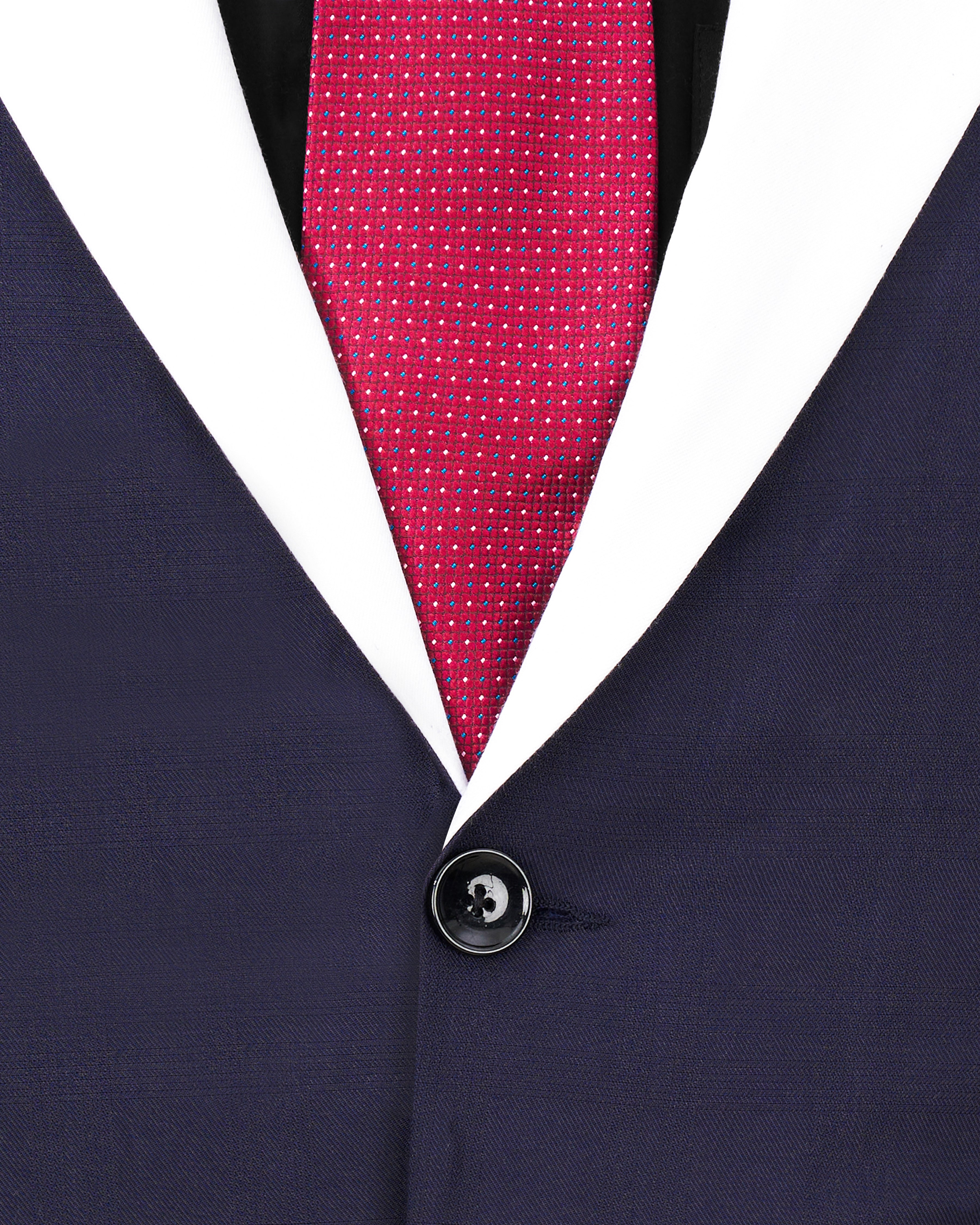 Mirage Blue with White Lapels Single Breasted Blazer