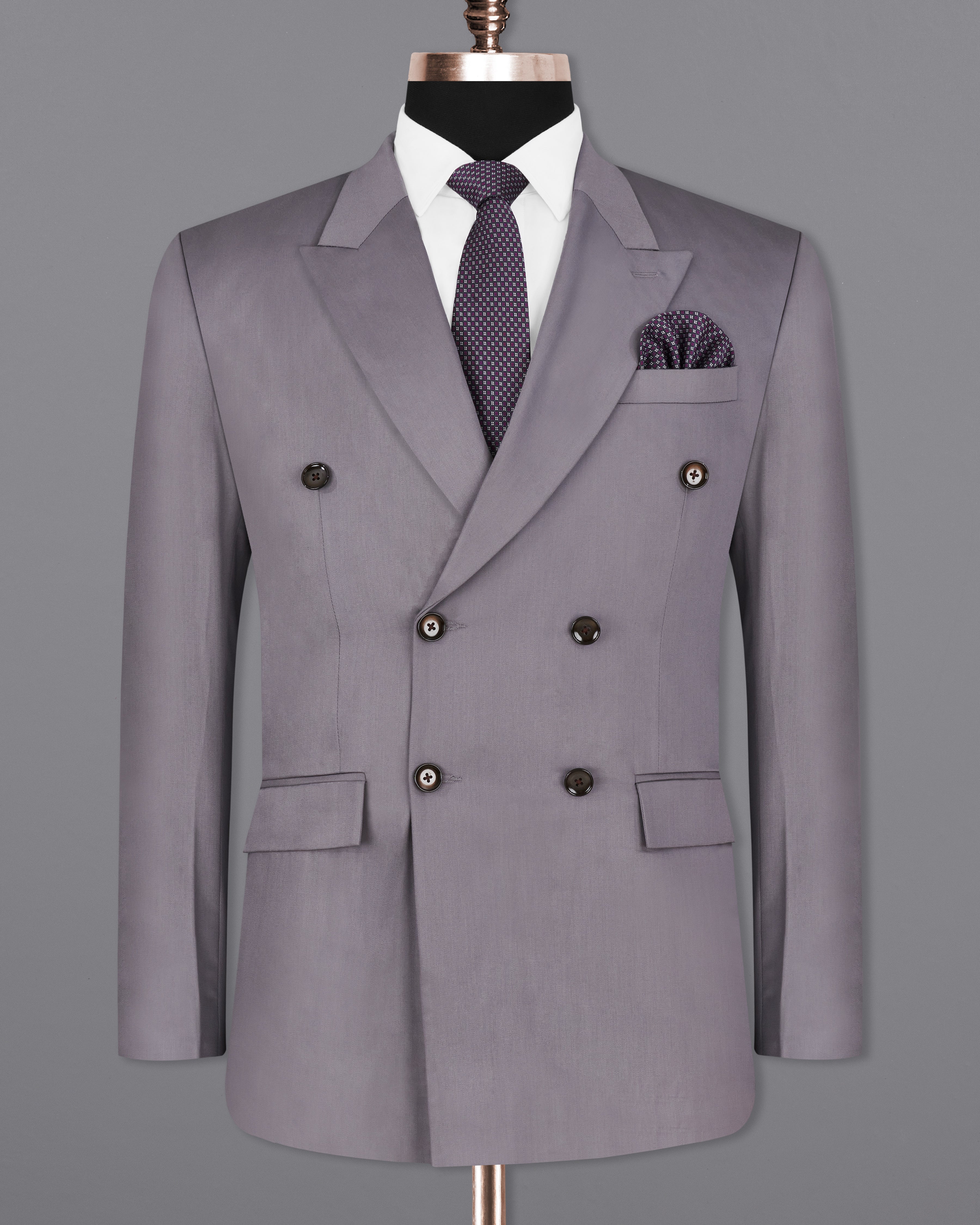 Light Gray Double Breasted Blazer BL2448-DB-36, BL2448-DB-38, BL2448-DB-40, BL2448-DB-42, BL2448-DB-44, BL2448-DB-46, BL2448-DB-48, BL2448-DB-50, BL2448-DB-52, BL2448-DB-54, BL2448-DB-56, BL2448-DB-58, BL2448-DB-60