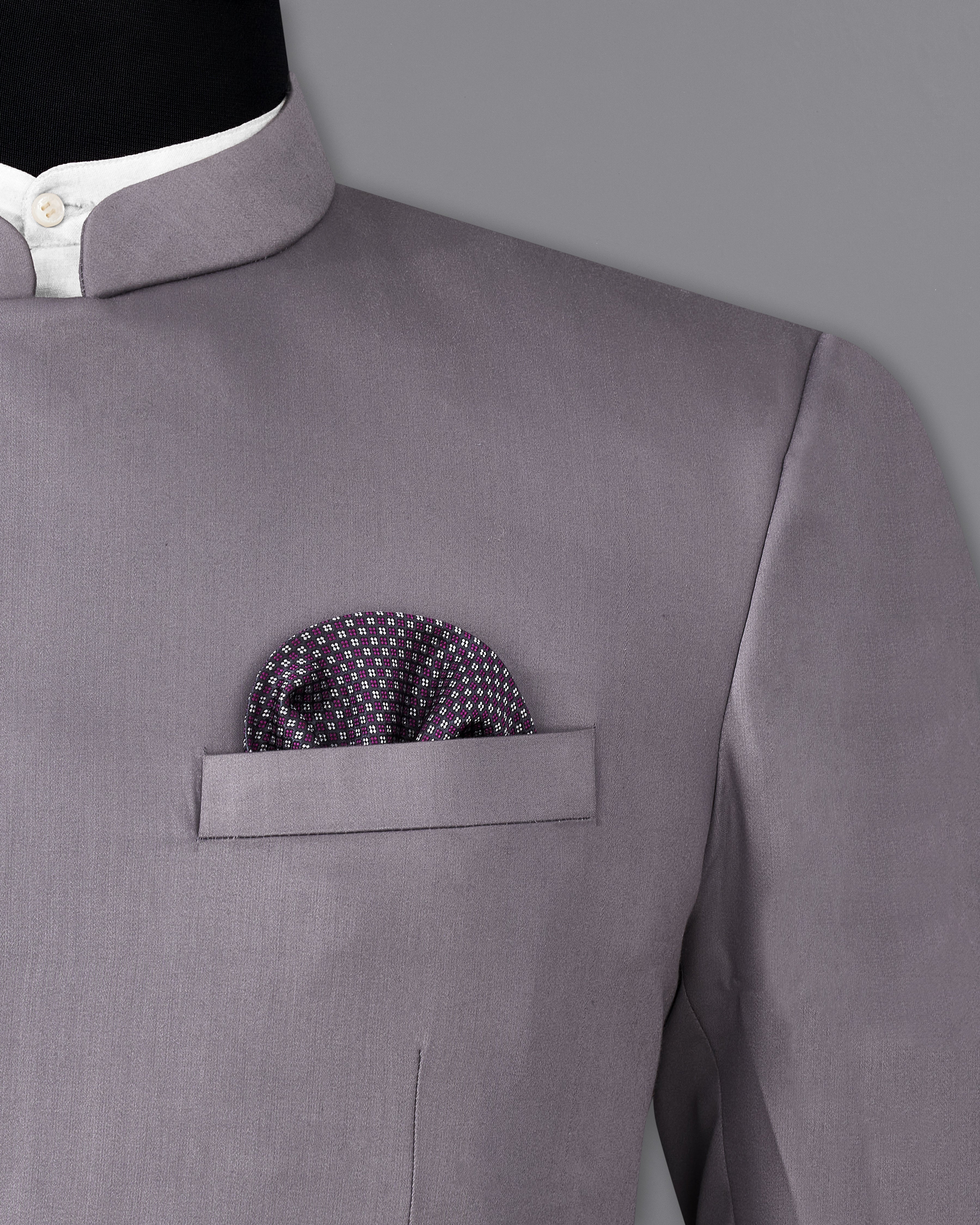 Light Gray Cross Buttoned Bandhgala Blazer BL2450-CBG-36, BL2450-CBG-38, BL2450-CBG-40, BL2450-CBG-42, BL2450-CBG-44, BL2450-CBG-46, BL2450-CBG-48, BL2450-CBG-50, BL2450-CBG-52, BL2450-CBG-54, BL2450-CBG-56, BL2450-CBG-58, BL2450-CBG-60