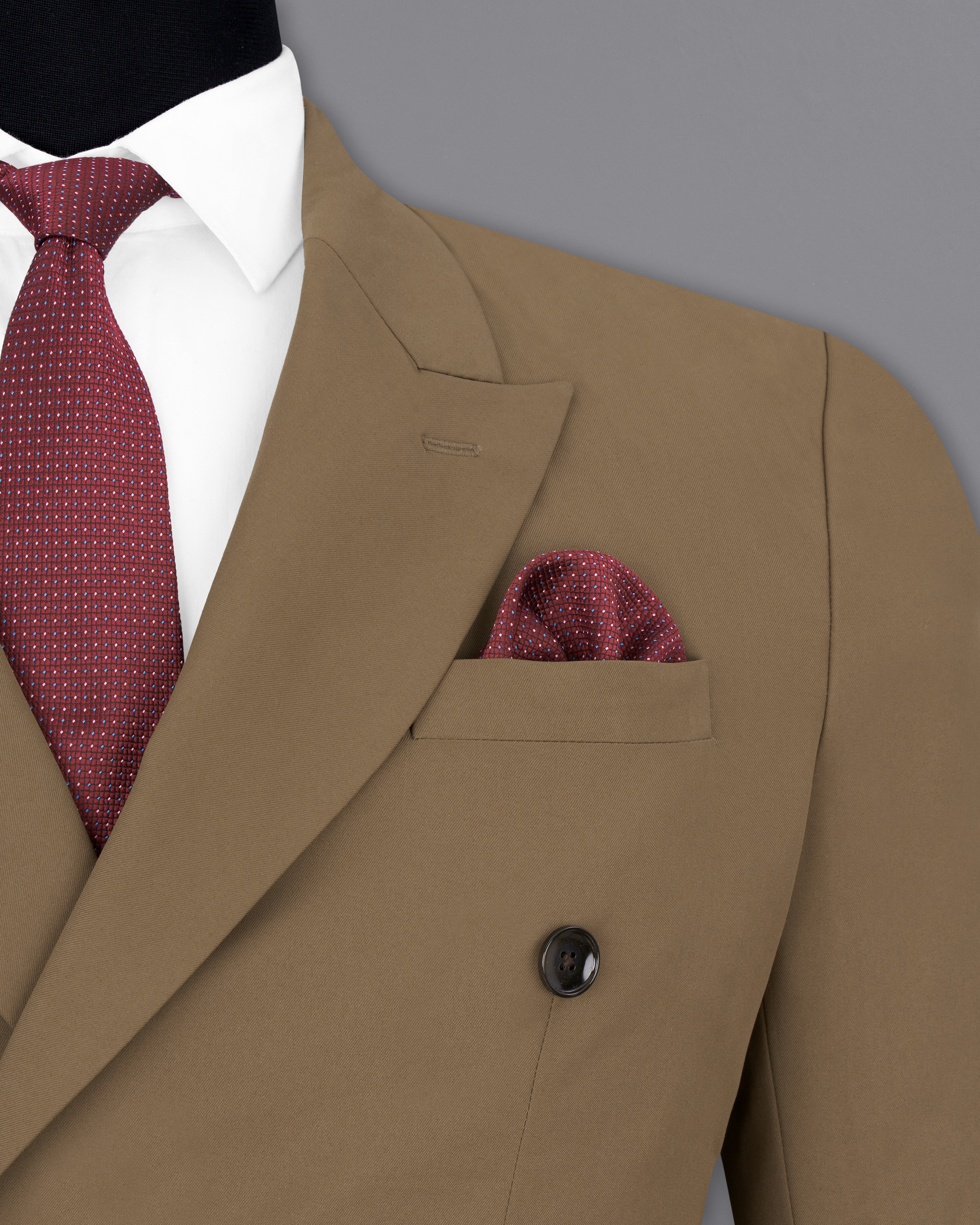 Khaki Brown Double Breasted Blazer BL2462-DB-36, BL2462-DB-38, BL2462-DB-40, BL2462-DB-42, BL2462-DB-44, BL2462-DB-46, BL2462-DB-48, BL2462-DB-50, BL2462-DB-52, BL2462-DB-54, BL2462-DB-56, BL2462-DB-58, BL2462-DB-60