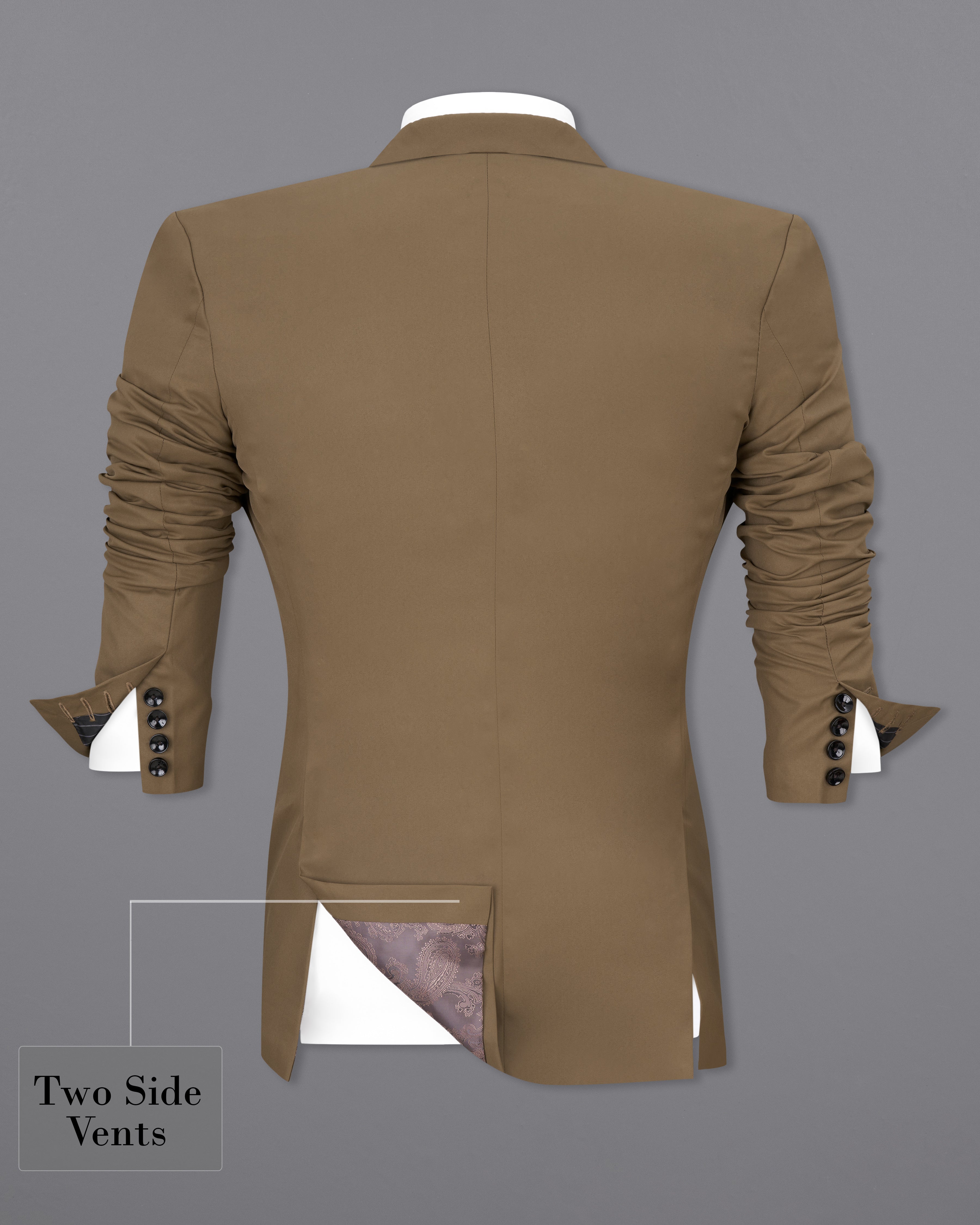 Khaki Brown Double Breasted Blazer BL2462-DB-36, BL2462-DB-38, BL2462-DB-40, BL2462-DB-42, BL2462-DB-44, BL2462-DB-46, BL2462-DB-48, BL2462-DB-50, BL2462-DB-52, BL2462-DB-54, BL2462-DB-56, BL2462-DB-58, BL2462-DB-60