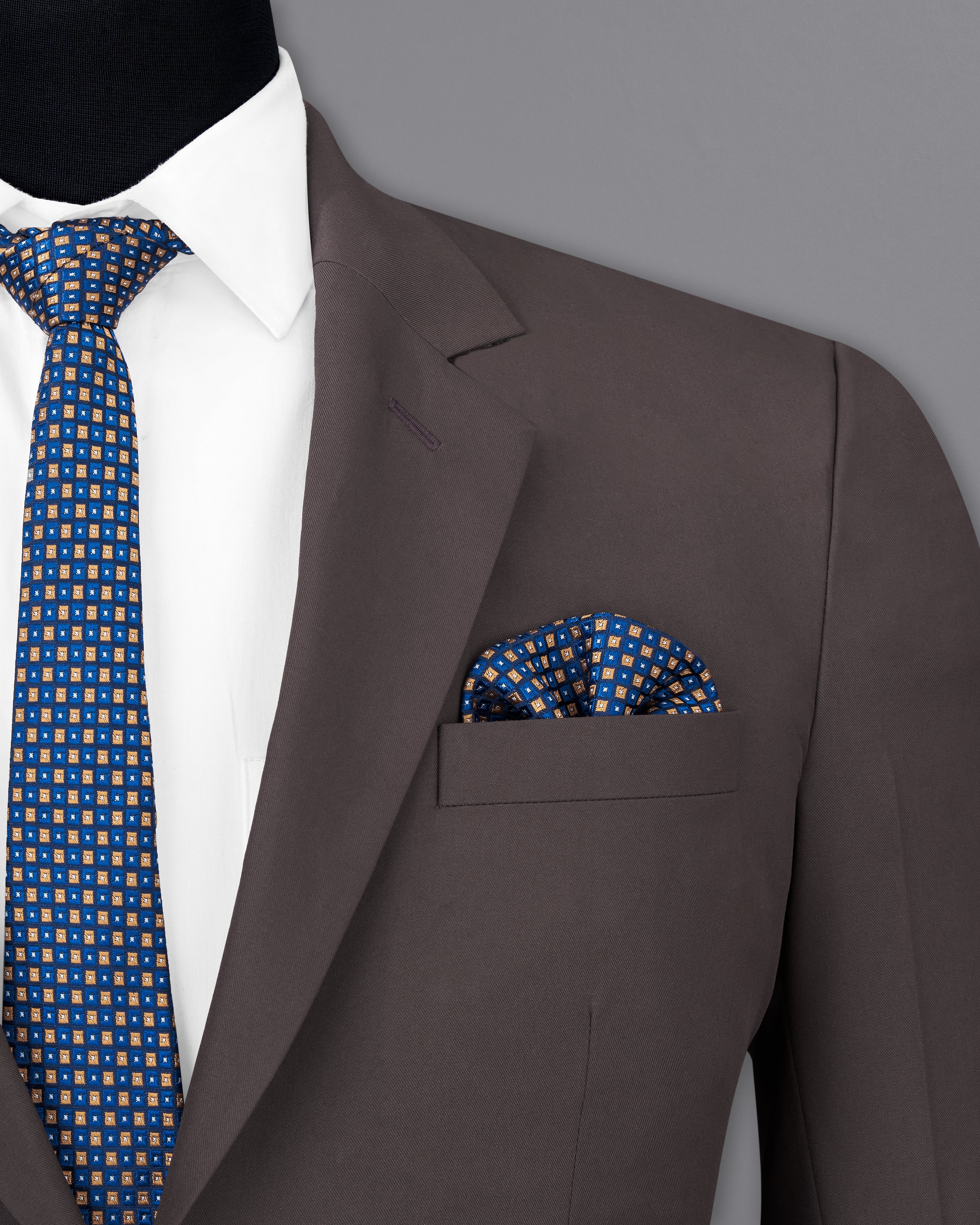 Coffee Brown Single Breasted Blazer BL2466-SB-36, BL2466-SB-38, BL2466-SB-40, BL2466-SB-42, BL2466-SB-44, BL2466-SB-46, BL2466-SB-48, BL2466-SB-50, BL2466-SB-52, BL2466-SB-54, BL2466-SB-56, BL2466-SB-58, BL2466-SB-60