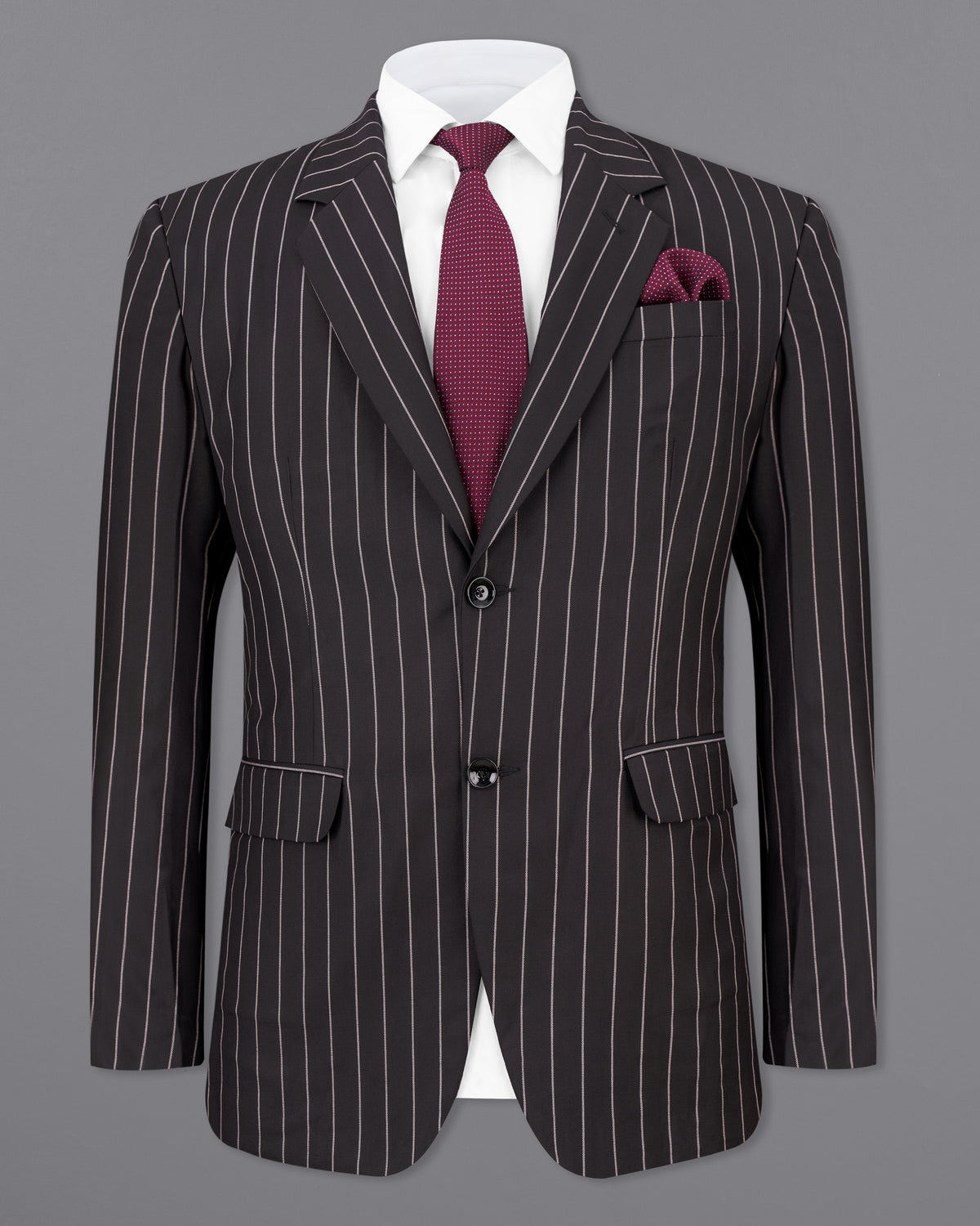 Birch Brown Striped Single Breasted Blazer BL2498-SB-36, BL2498-SB-38, BL2498-SB-40, BL2498-SB-42, BL2498-SB-44, BL2498-SB-46, BL2498-SB-48, BL2498-SB-50, BL2498-SB-52, BL2498-SB-54, BL2498-SB-56, BL2498-SB-58, BL2498-SB-60