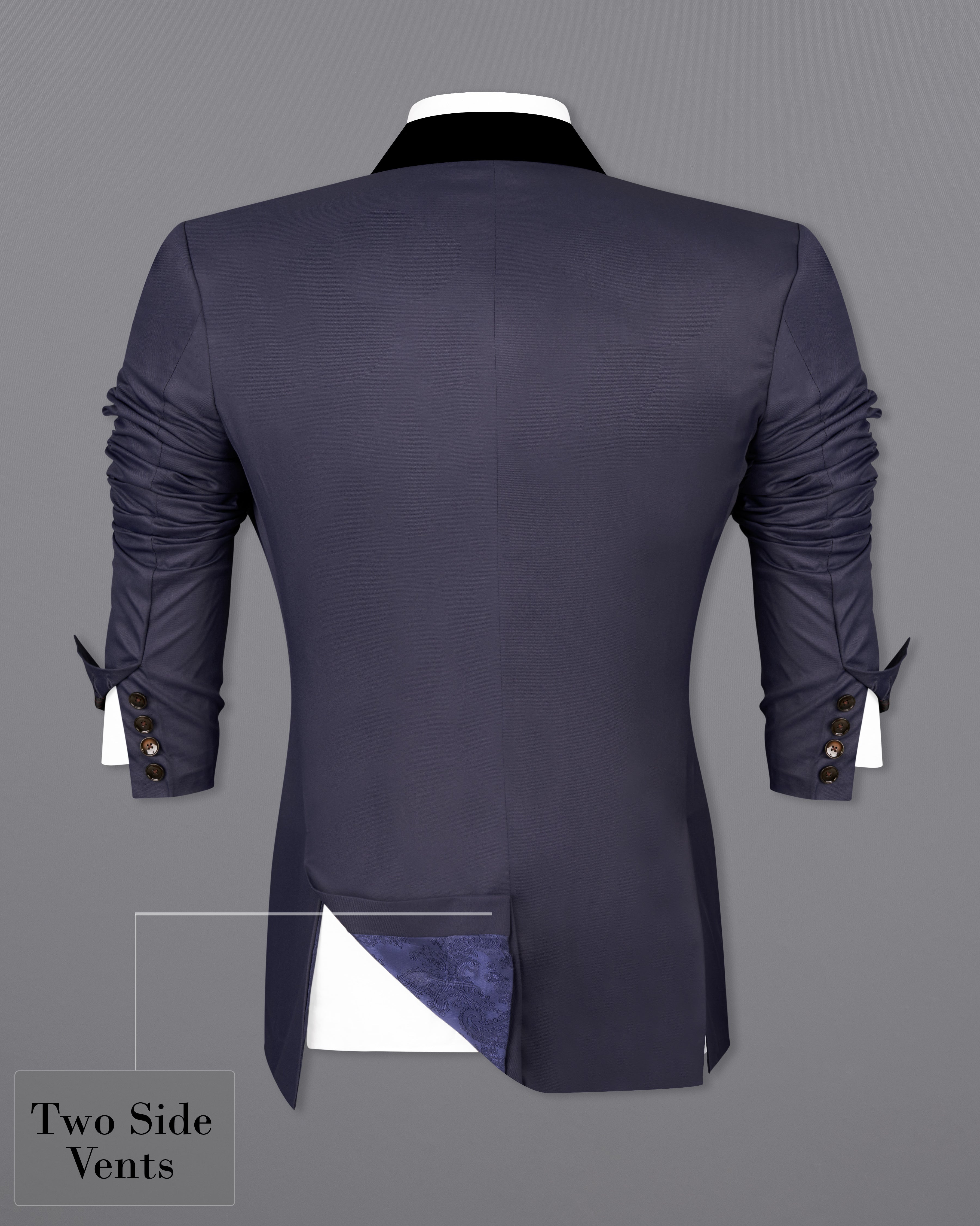 Gunmetal Blue Tuxedo Blazer BL2567-BKL-36,BL2567-BKL-38,BL2567-BKL-40,BL2567-BKL-42,BL2567-BKL-44,BL2567-BKL-46,BL2567-BKL-48,BL2567-BKL-50,,BL2567-BKL-52,BL2567-BKL-54,BL2567-BKL-56,BL2567-BKL-58,BL2567-BKL-60