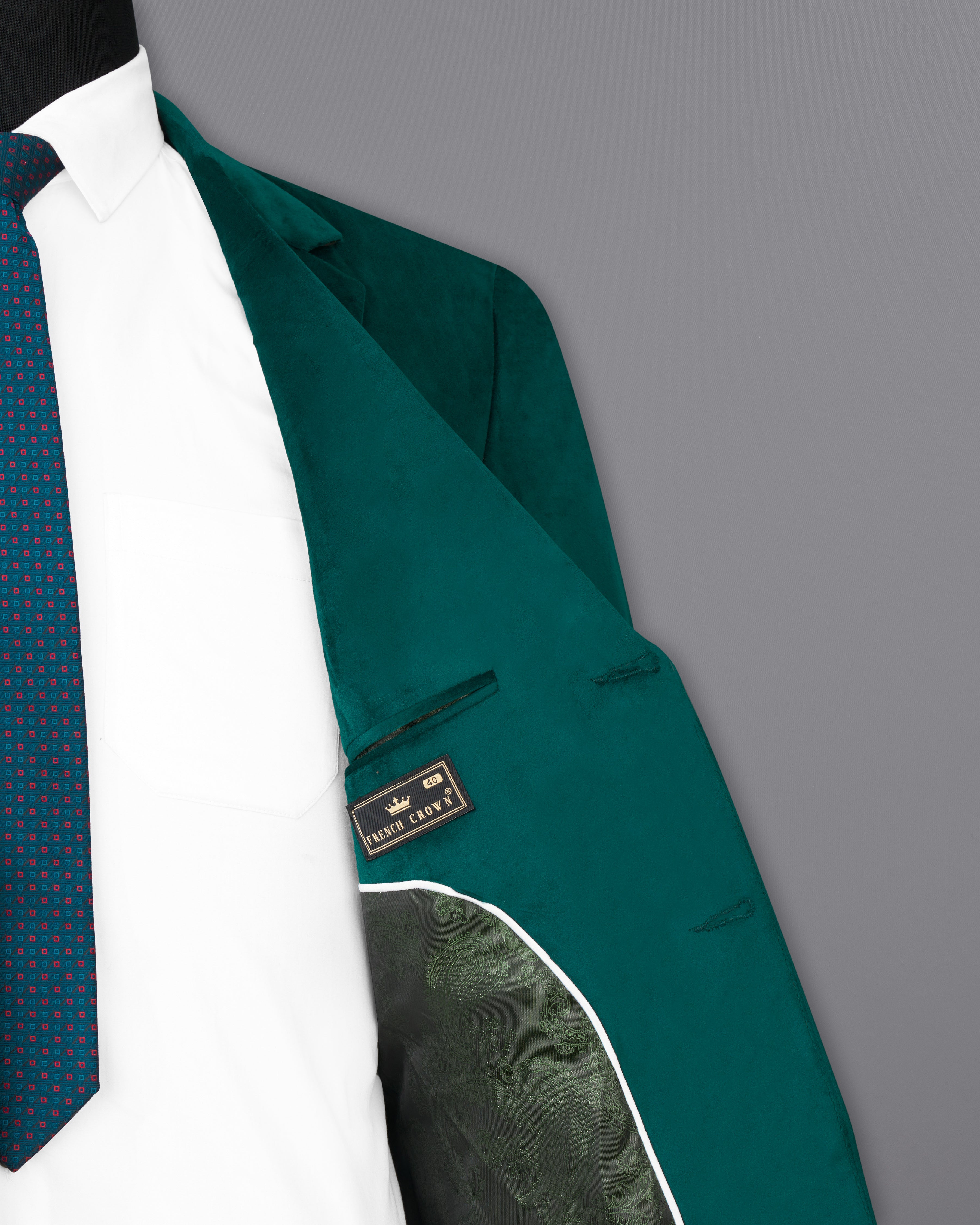 Burnham Green Single Breasted Velvet Blazer BL2574-SB-36,BL2574-SB-38,BL2574-SB-40,BL2574-SB-42,BL2574-SB-44,BL2574-SB-46,BL2574-SB-48,BL2574-SB-50,,BL2574-SB-52,BL2574-SB-54,BL2574-SB-56,BL2574-SB-58,BL2574-SB-60