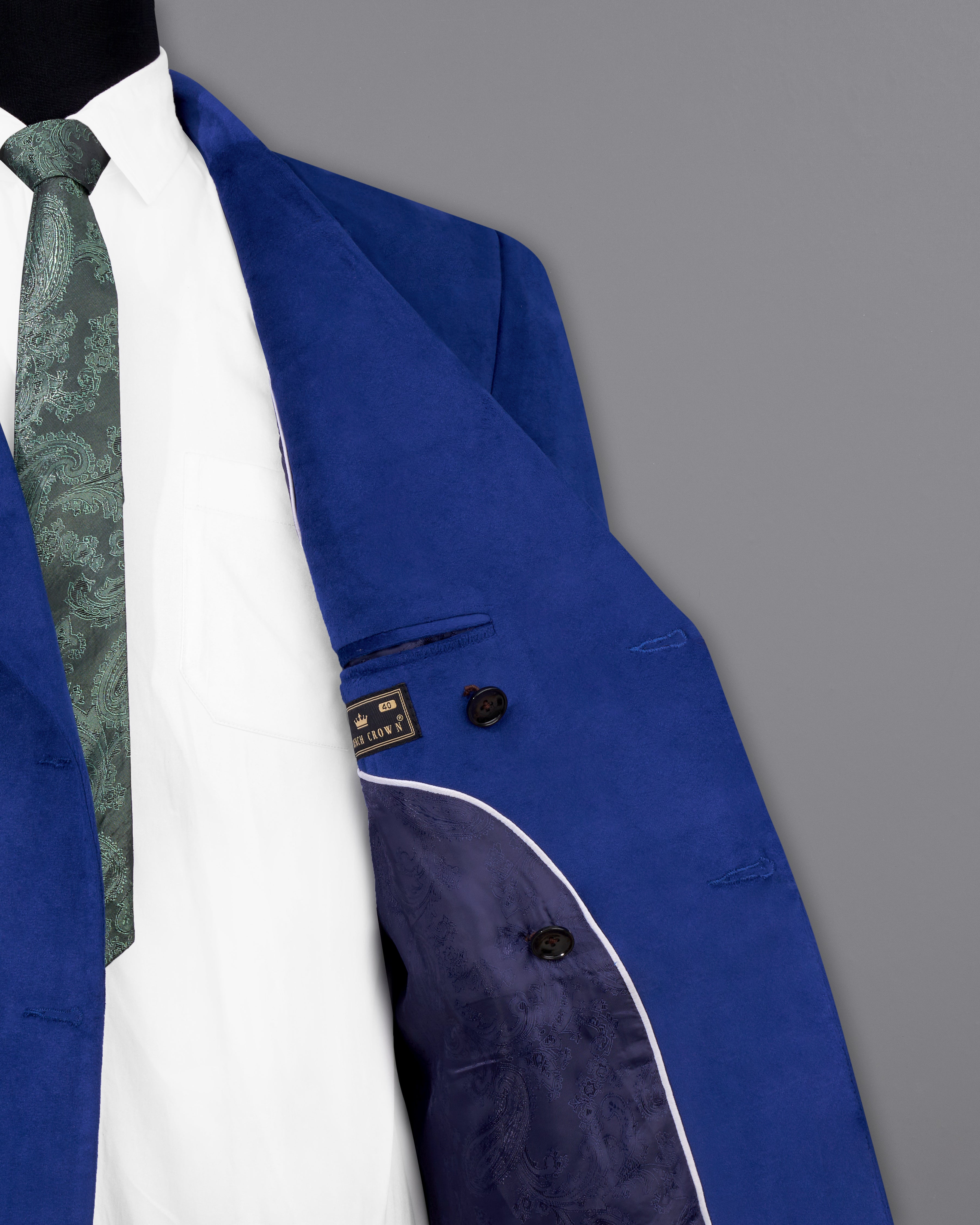 Downriver Blue Double Breasted Velvet Blazer BL2600-DB-36,BL2600-DB-38,BL2600-DB-40,BL2600-DB-42,BL2600-DB-44,BL2600-DB-46,BL2600-DB-48,BL2600-DB-50,,BL2600-DB-52,BL2600-DB-54,BL2600-DB-56,BL2600-DB-58,BL2600-DB-60