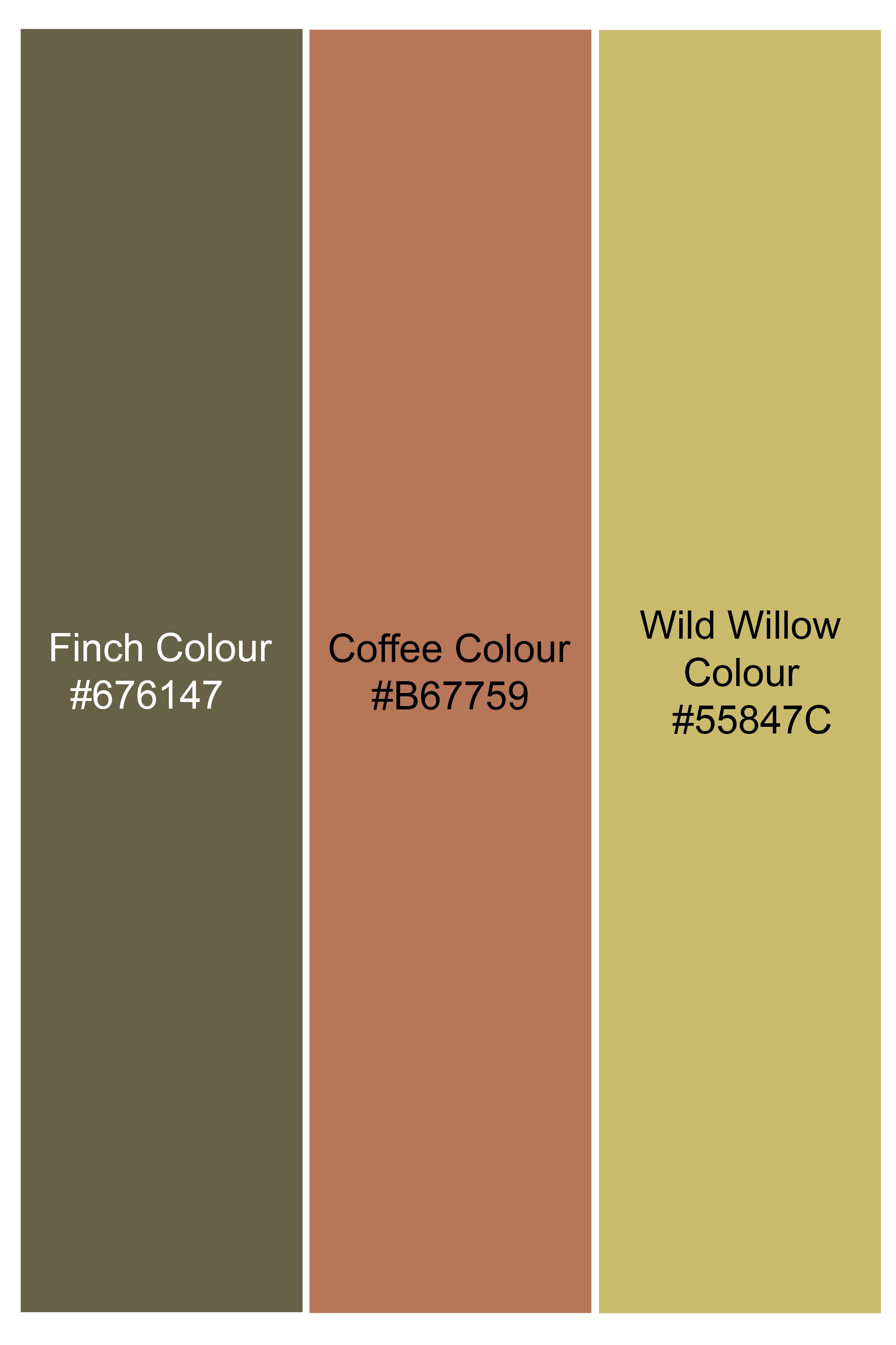 Finch Green and Coffee Brown MultiColour Designer Embroidered Peak Lapel Tuxedo Blazer