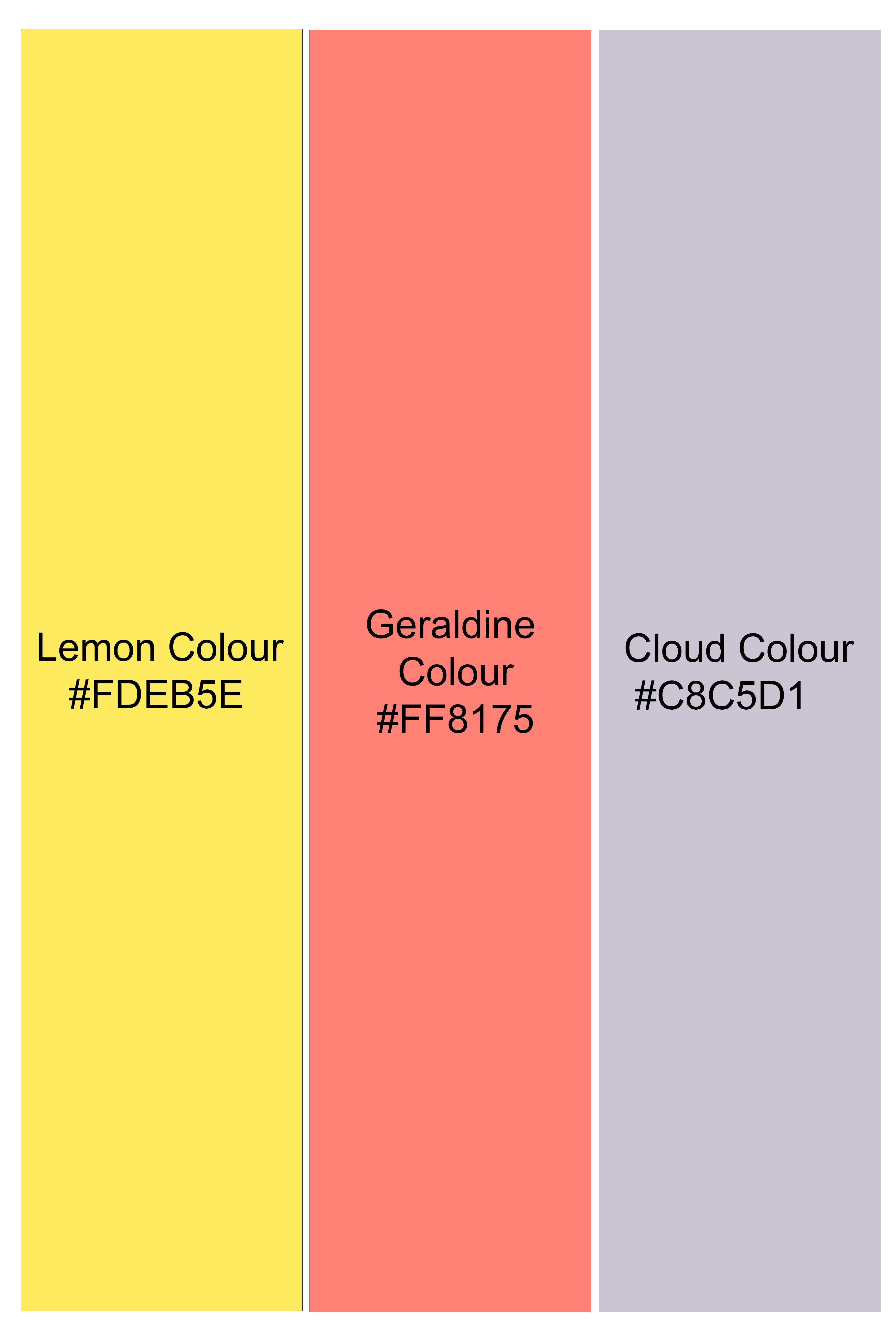 Leamon Yellow and Multicolor Embroidery Printed Tuxedo Blazer