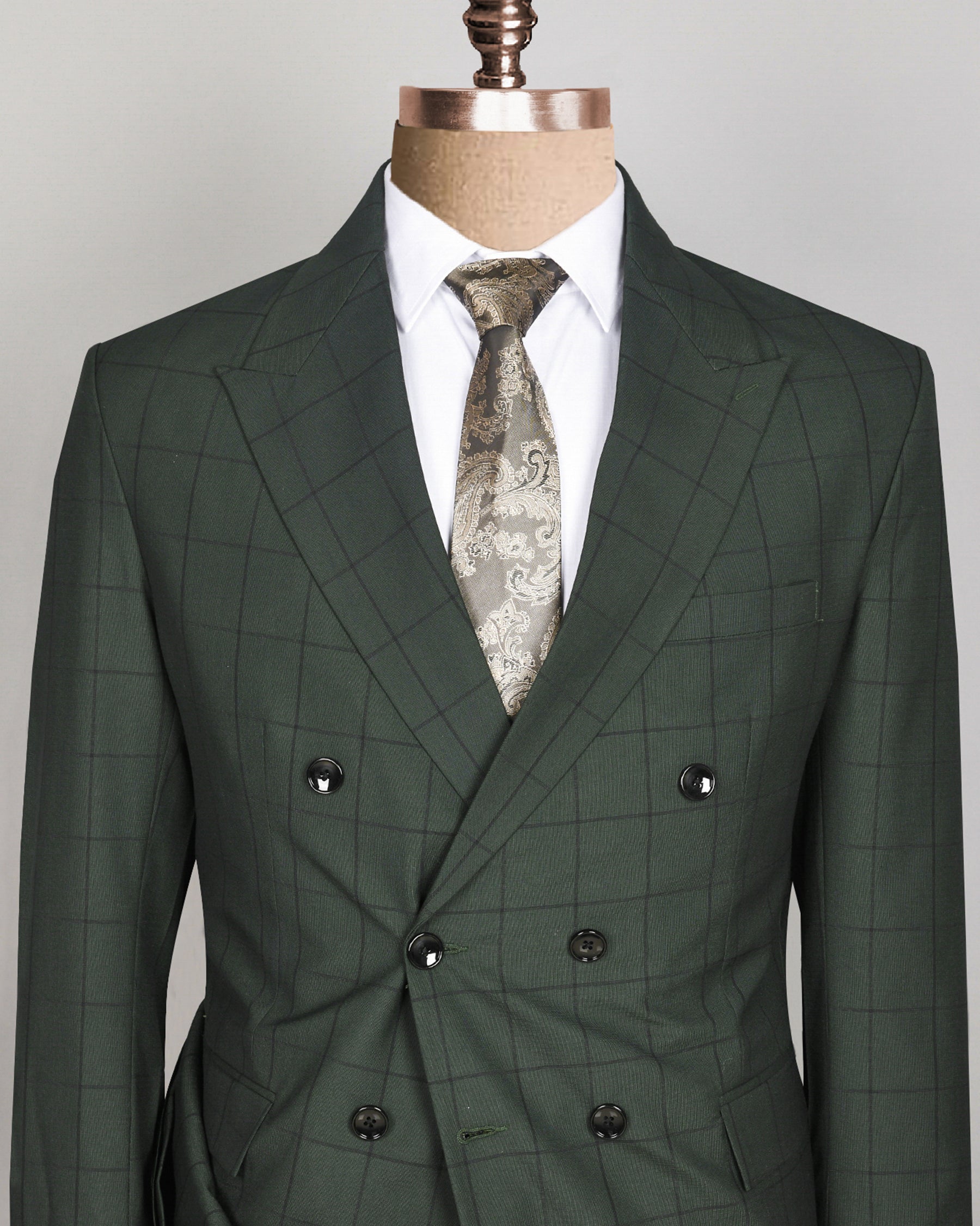 Hunter green Windowpane Wool Blend Double Breasted Blazer BL511DB-36, BL511DB-46, BL511DB-48, BL511DB-52, BL511DB-44, BL511DB-54, BL511DB-60, BL511DB-56, BL511DB-40, BL511DB-58, BL511DB-50, BL511DB-38, BL511DB-42