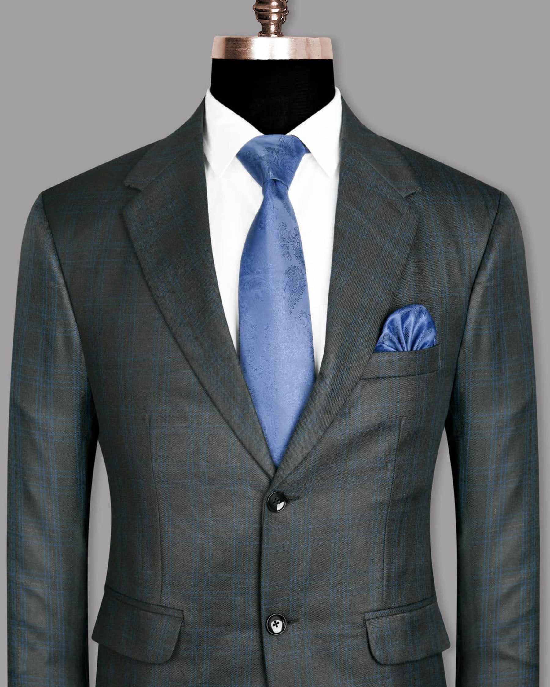 Charcoal Subtle Windowpane Wool Blend Blazer BL798SB-40, BL798SB-52, BL798SB-50, BL798SB-60, BL798SB-46, BL798SB-48, BL798SB-38, BL798SB-42, BL798SB-56, BL798SB-44, BL798SB-54, BL798SB-36, BL798SB-58