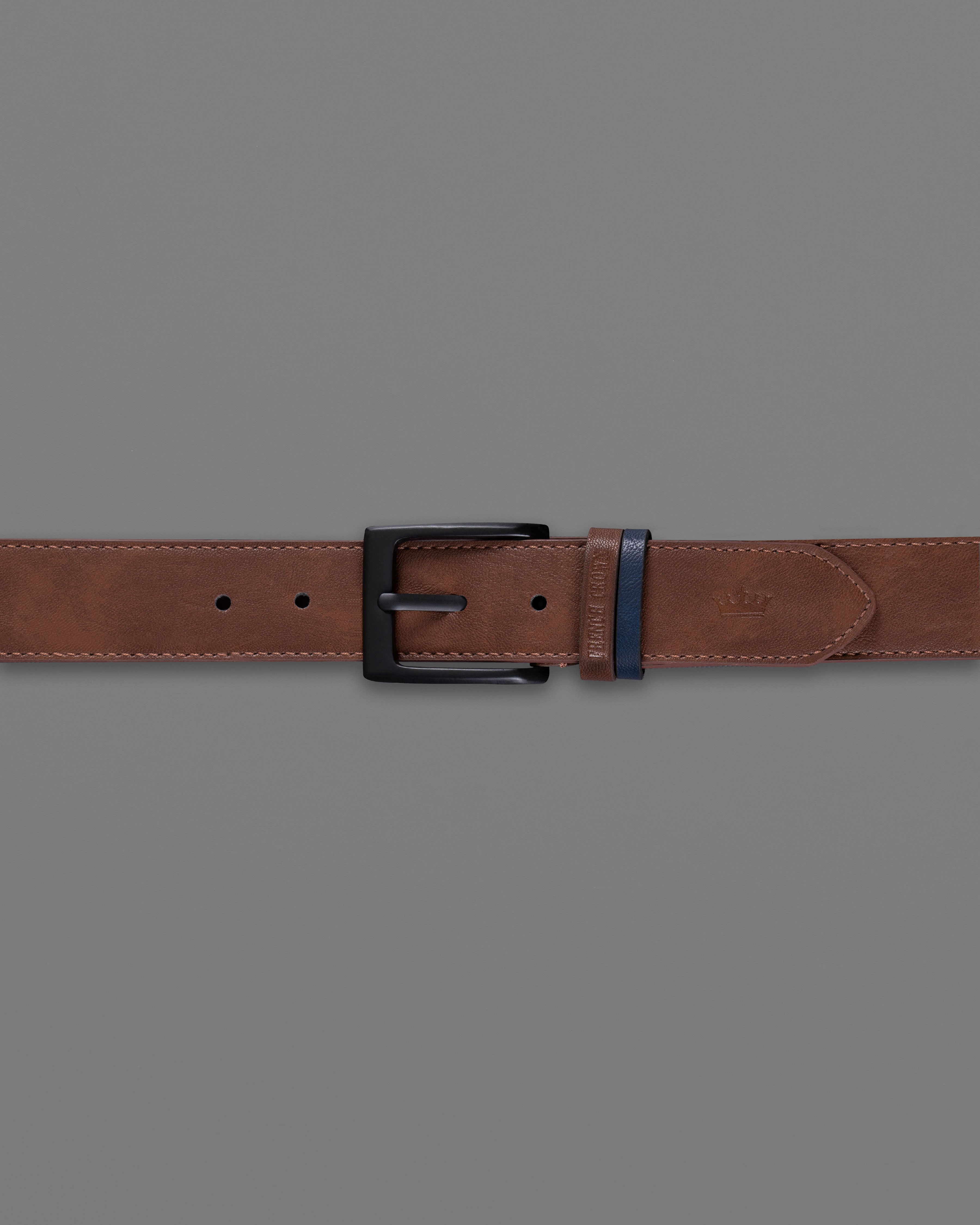 Tan Brown with Jade Black Buckle Leather Free Lightweight Handcrafted Belt BT101-28, BT101-30, BT101-32, BT101-34, BT101-36, BT101-38