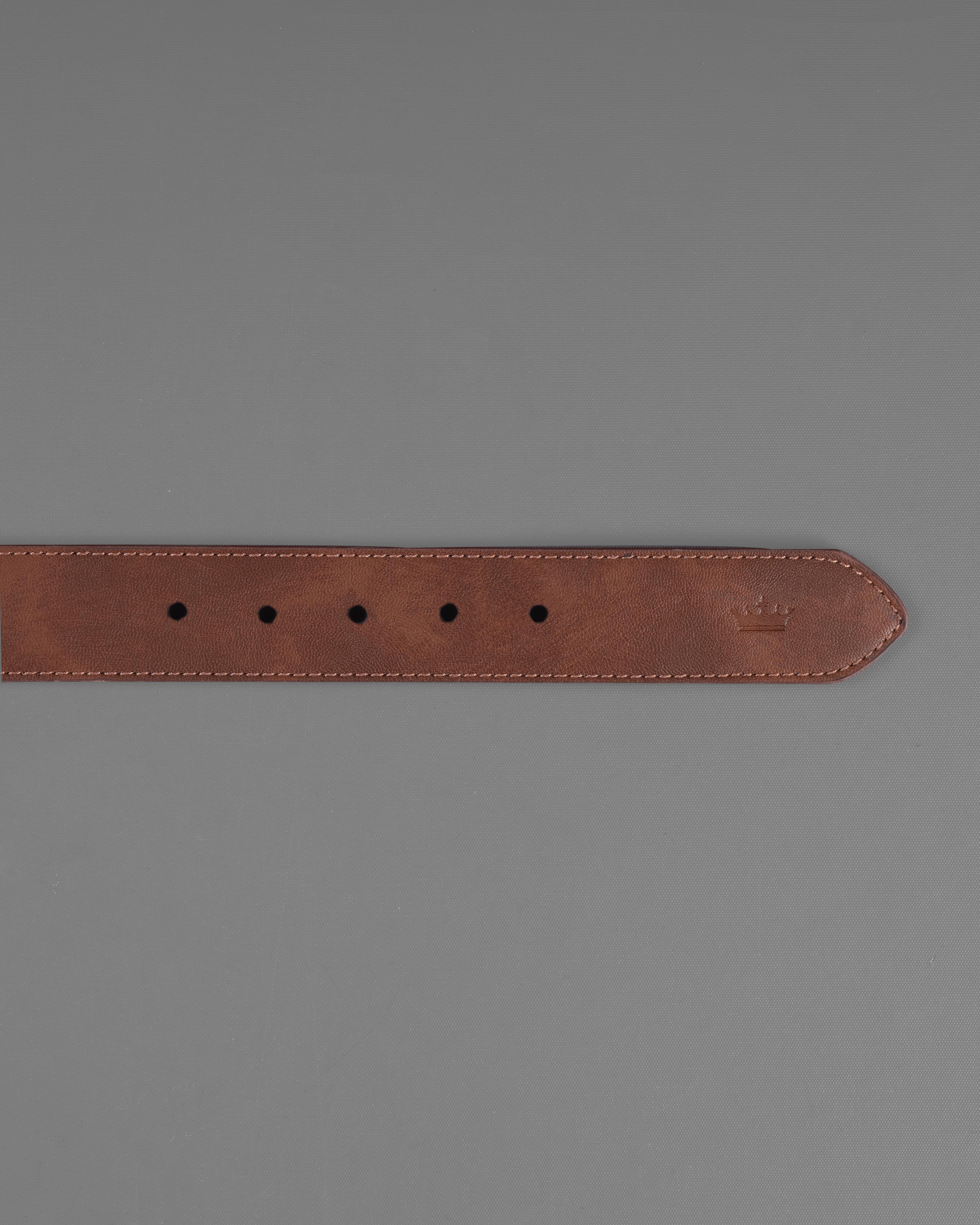 Tan Brown with Jade Black Buckle Leather Free Lightweight Handcrafted Belt BT101-28, BT101-30, BT101-32, BT101-34, BT101-36, BT101-38