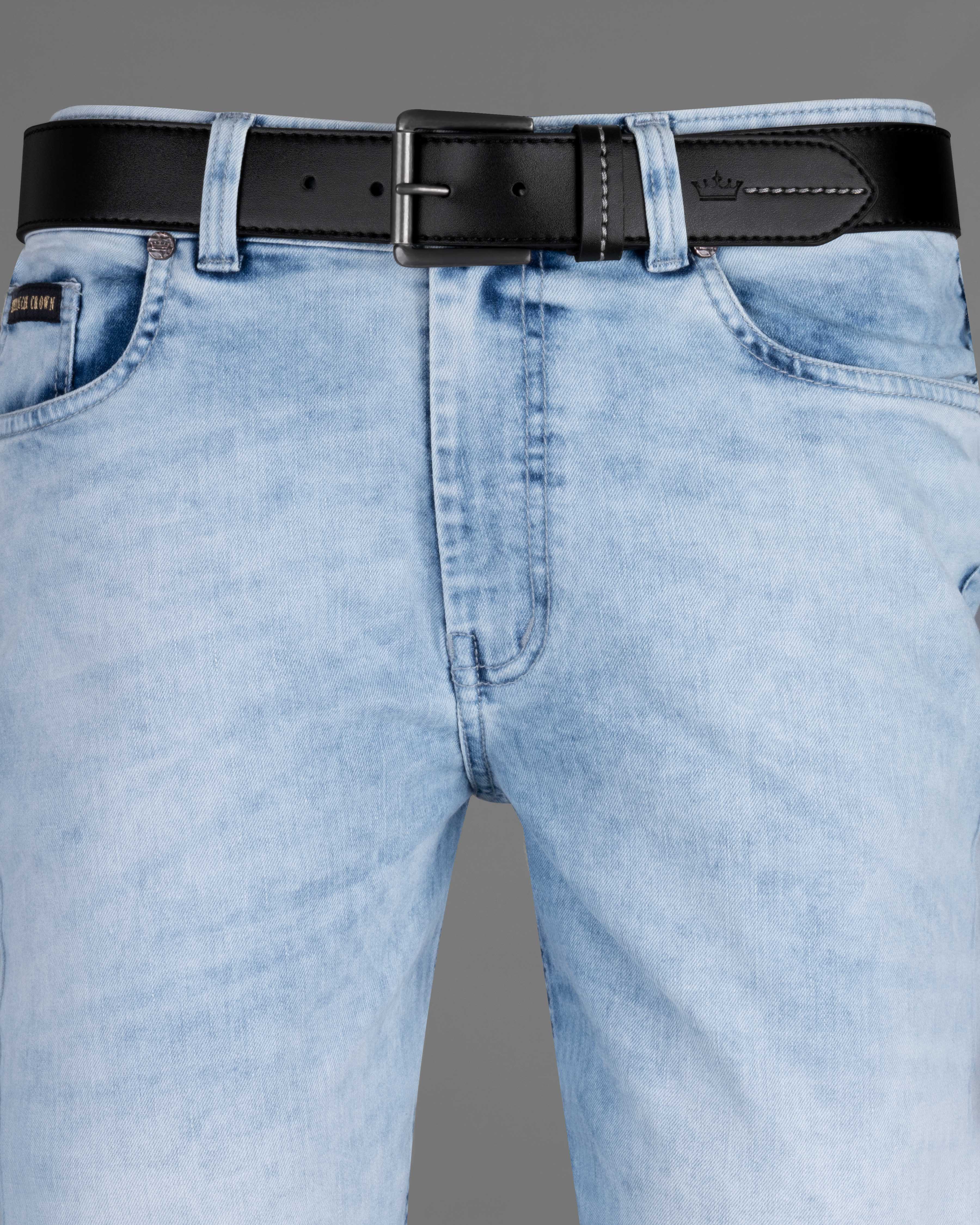 Jade Black with Metallic Buckle Leather FreeLightweight Handcrafted Belt BT102-28, BT102-30, BT102-32, BT102-34, BT102-36, BT102-38