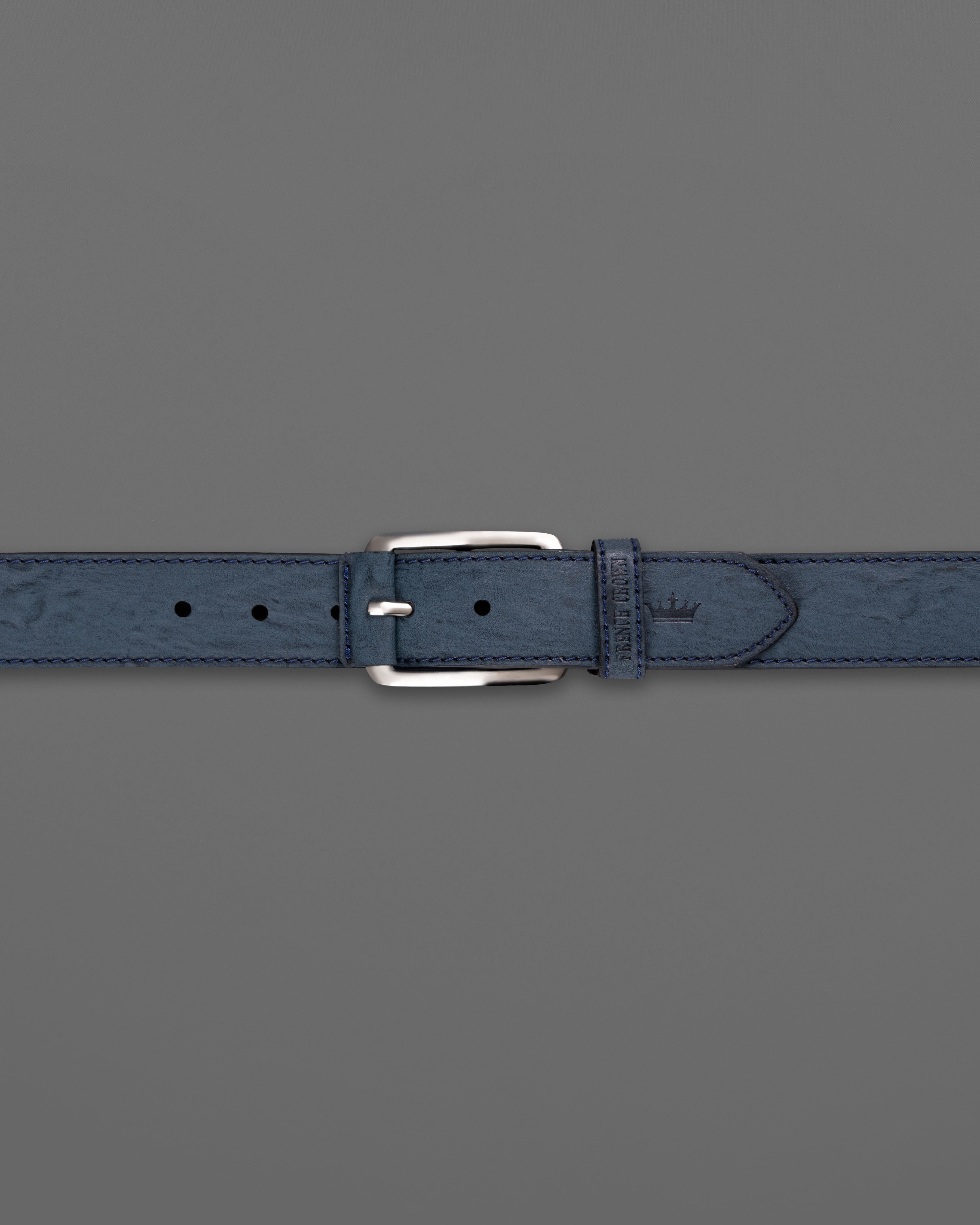 Blue with Metallic Buckle Leather Free Lightweight Handcrafted Belt BT104-28, BT104-30, BT104-32, BT104-34, BT104-36, BT104-38