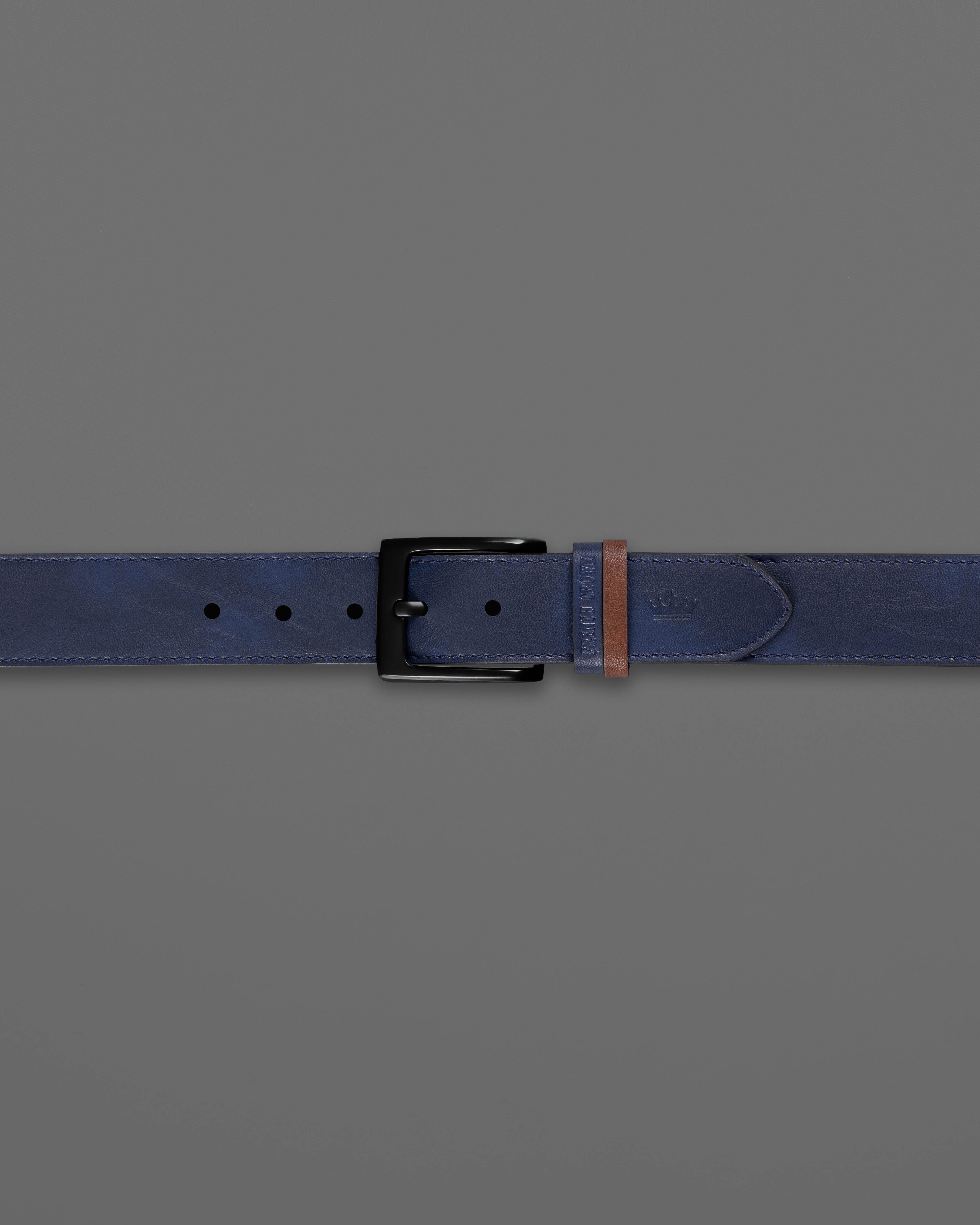 Blue with Black Buckle Leather Free Lightweight Handcrafted Belt BT106-28, BT106-30, BT106-32, BT106-34, BT106-36, BT106-38