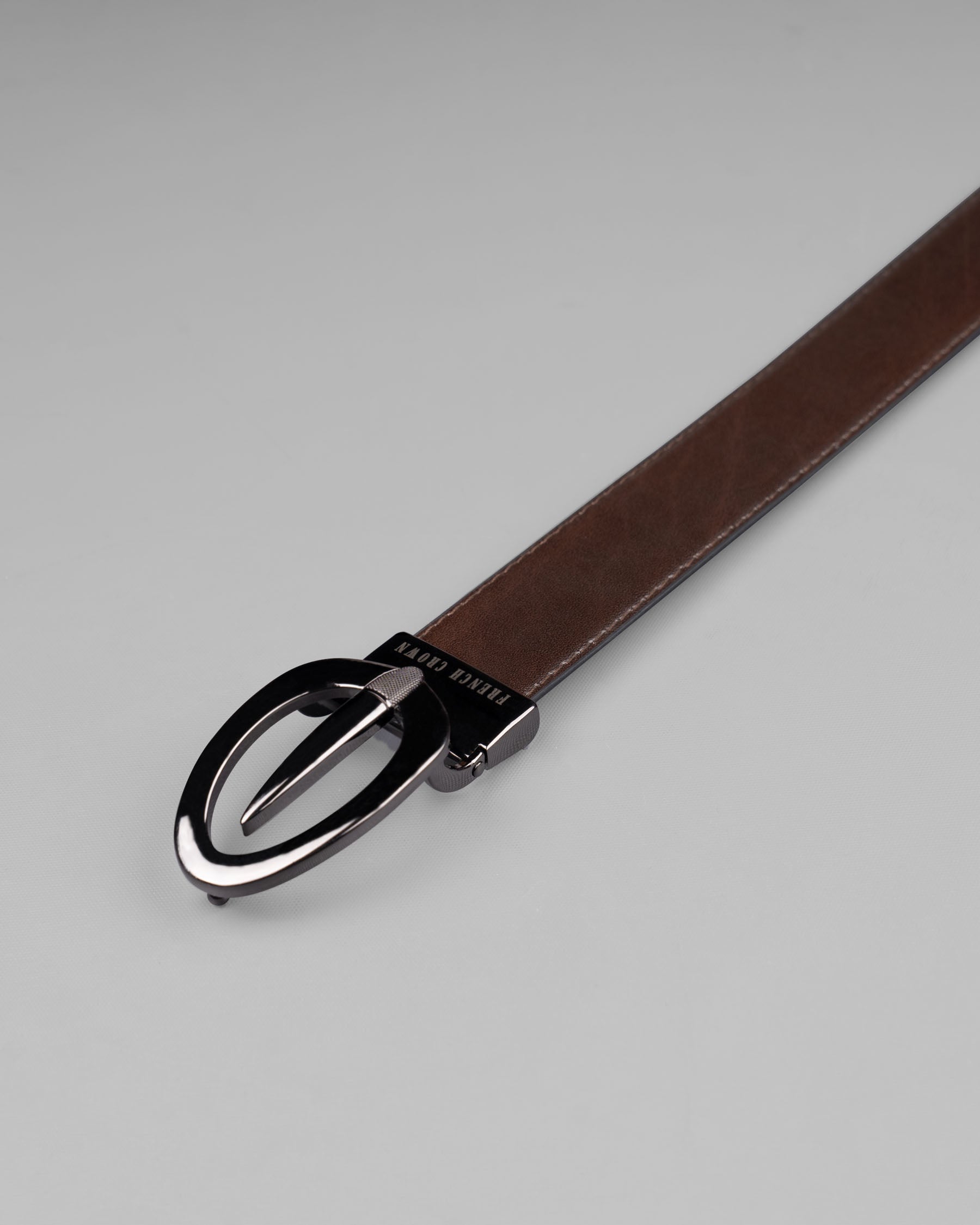 Glossy grey Oval buckled Reversible jade Black and tan Vegan Leather Handcrafted Belt BT030-28, BT030-30, BT030-32, BT030-34, BT030-36, BT030-38