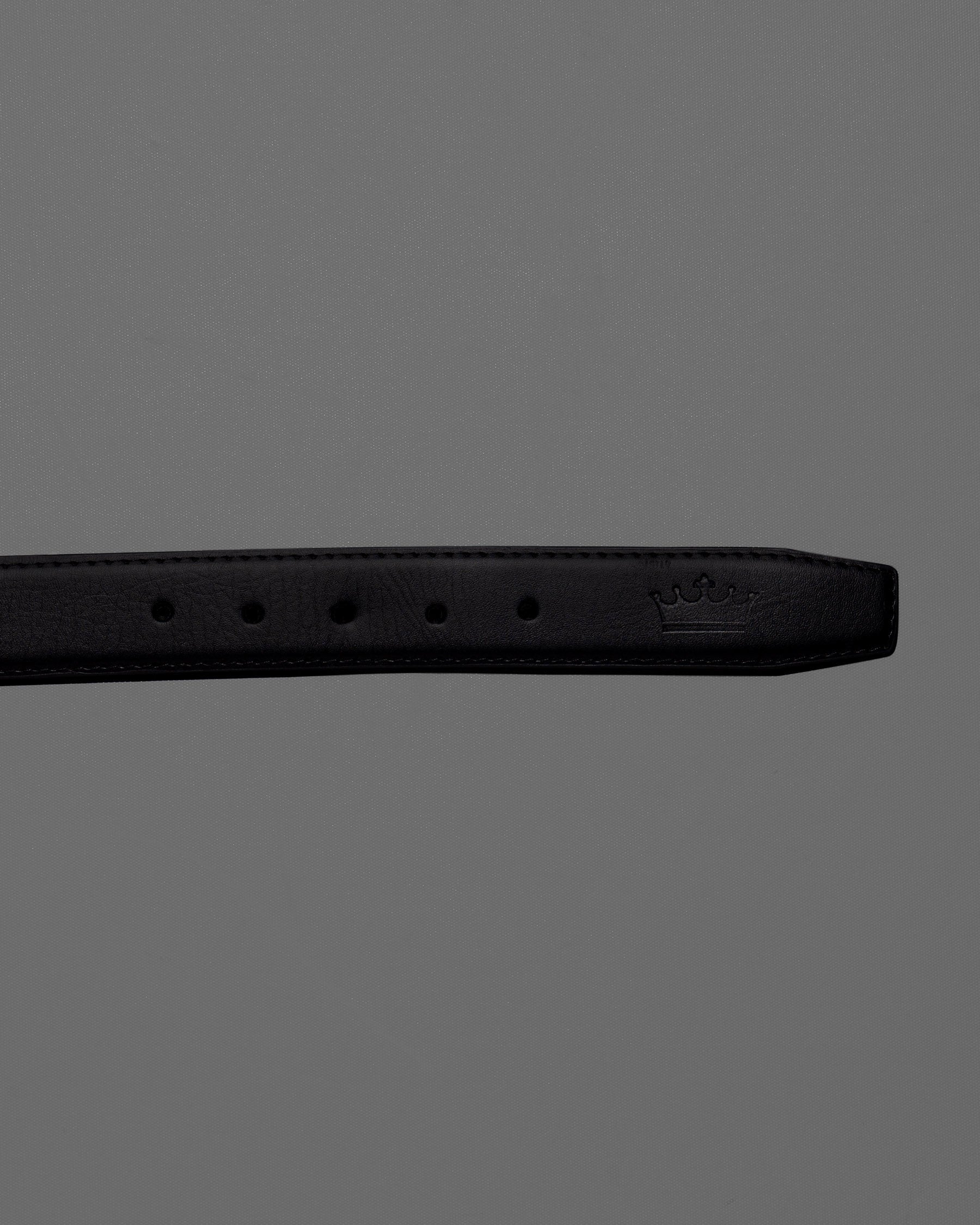 Silver Buckle with Jade Black and Brown Leather Free Handcrafted Reversible Belt