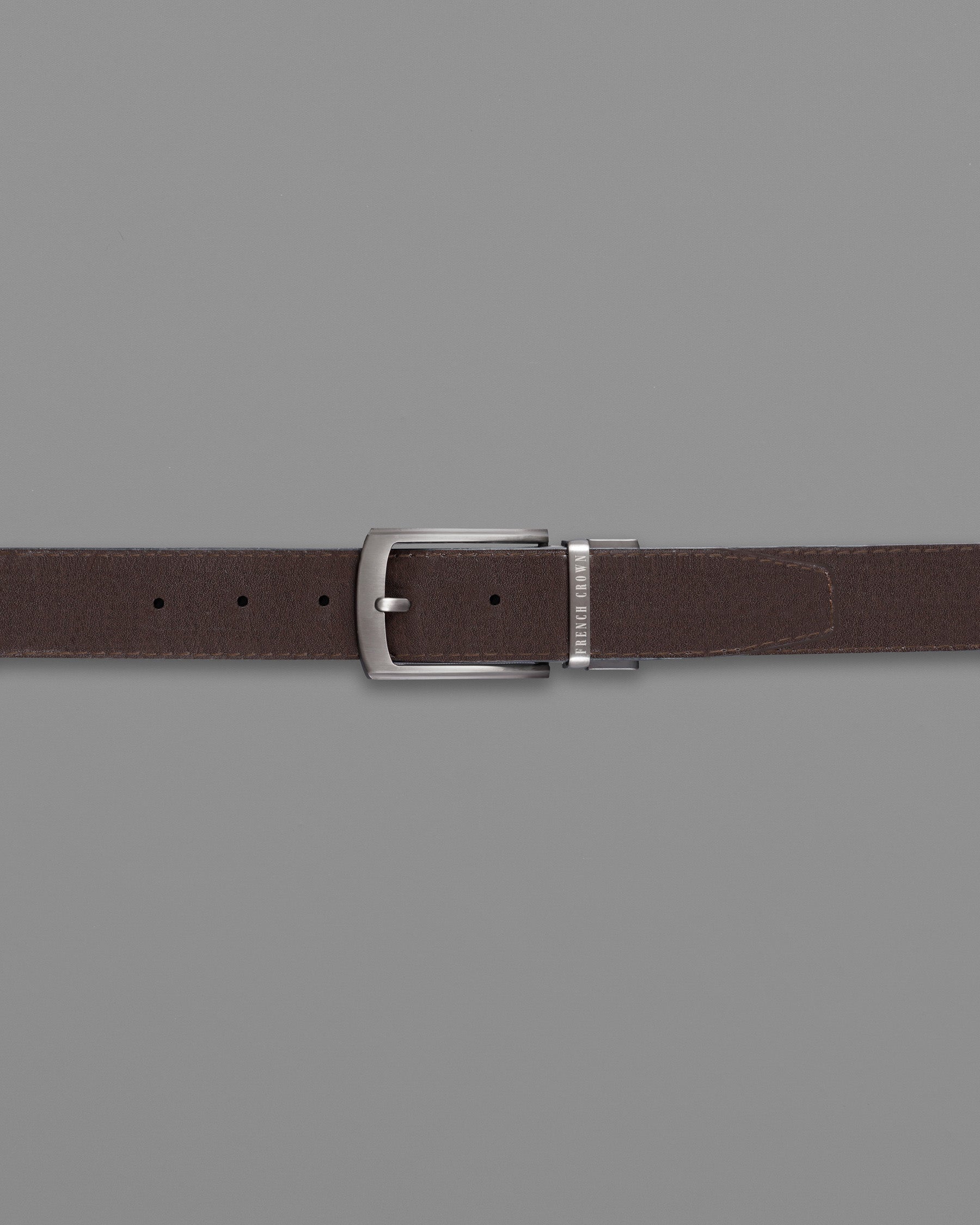 Shiny Silver Buckle with Jade Black and Brown Leather Free Handcrafted Reversible Belt BT057-28, BT057-30, BT057-32, BT057-34, BT057-36, BT057-38